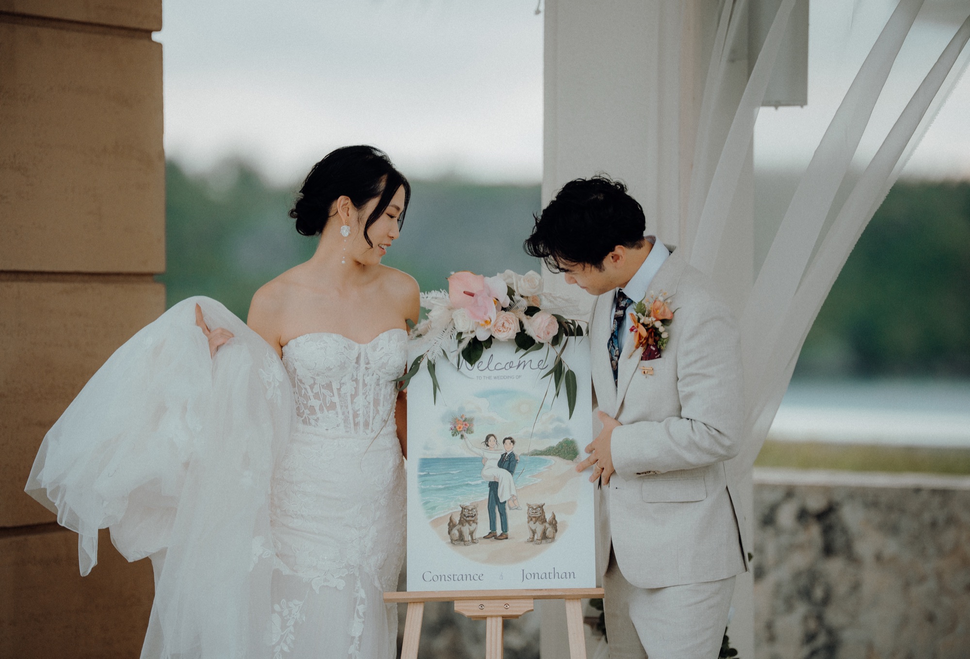 Jon & Constance destination wedding at ANA InterContinental Manza Beach Resort, Okinawa