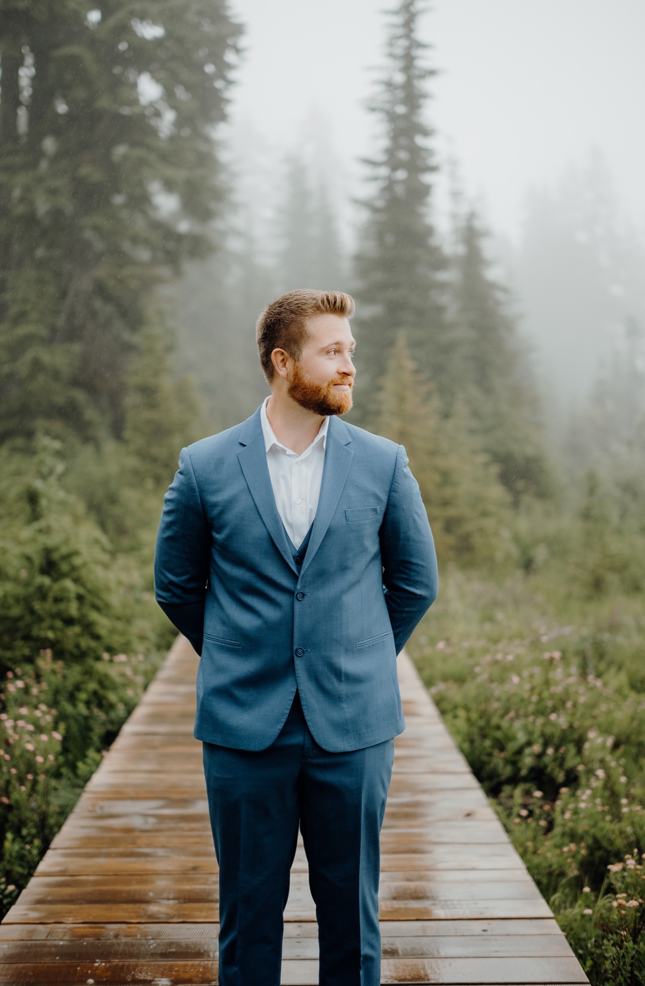 Kyle & Sahale destination session at Picture Lake, Mount Baker, WA