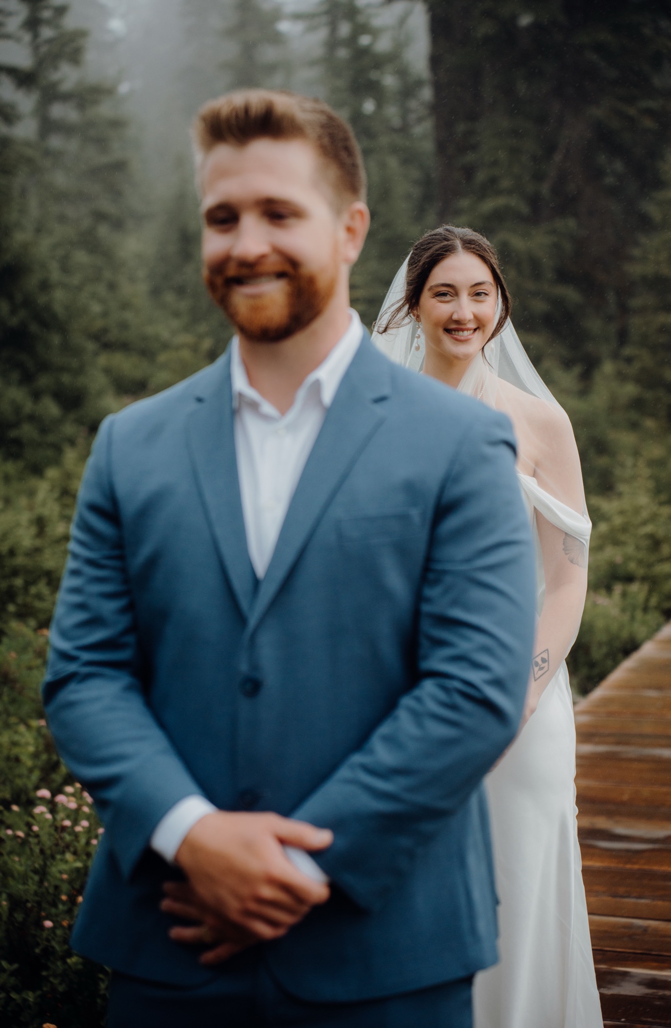 Kyle & Sahale destination session at Picture Lake, Mount Baker, WA
