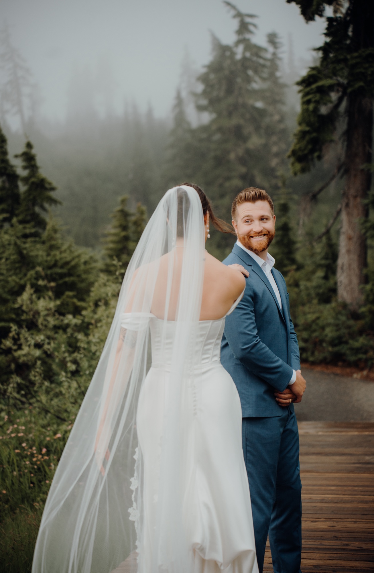 Kyle & Sahale destination session at Picture Lake, Mount Baker, WA