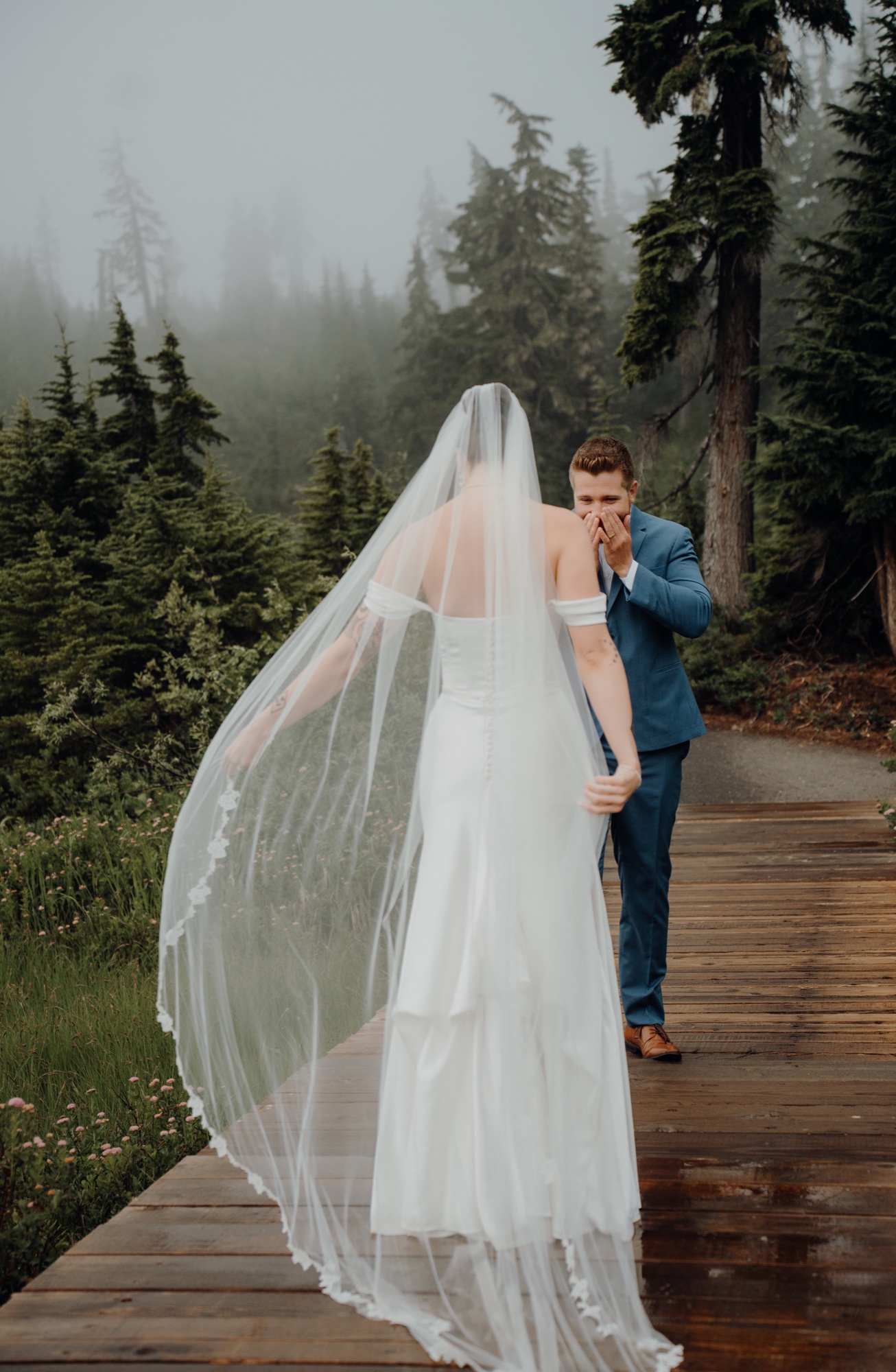 Kyle & Sahale destination session at Picture Lake, Mount Baker, WA