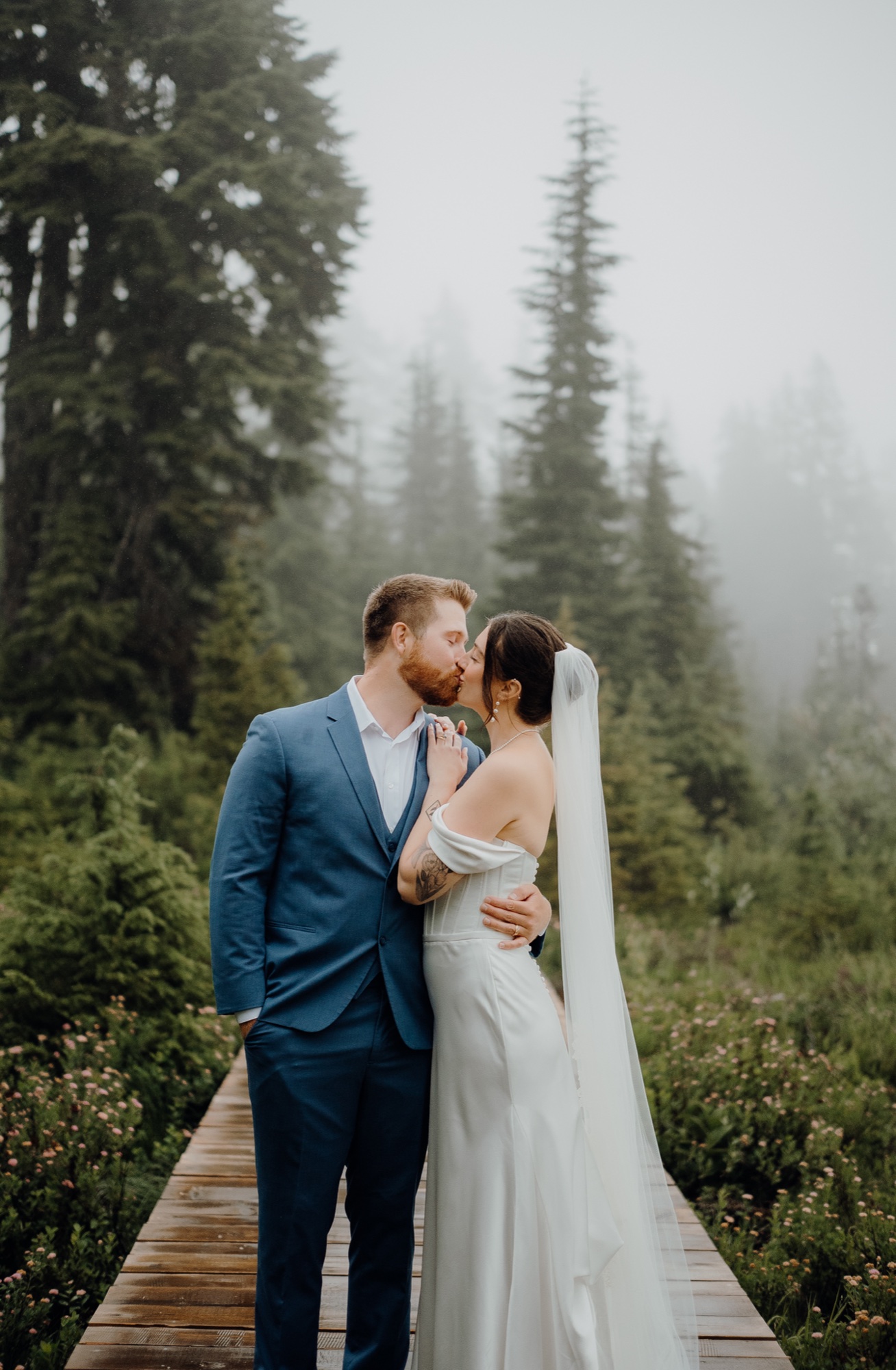 Kyle & Sahale destination session at Picture Lake, Mount Baker, WA