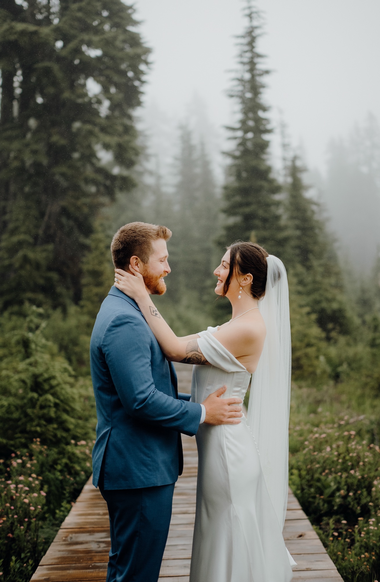 Kyle & Sahale destination session at Picture Lake, Mount Baker, WA