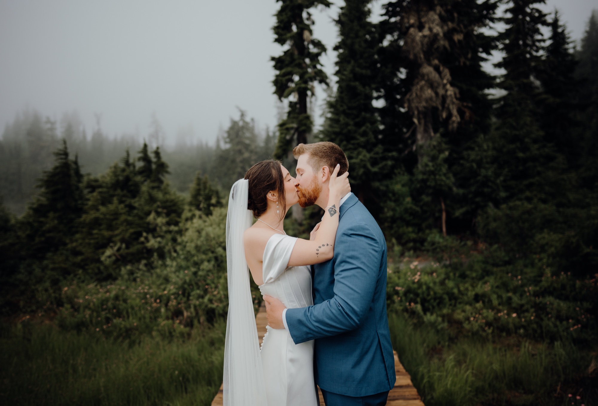 Kyle & Sahale destination session at Picture Lake, Mount Baker, WA