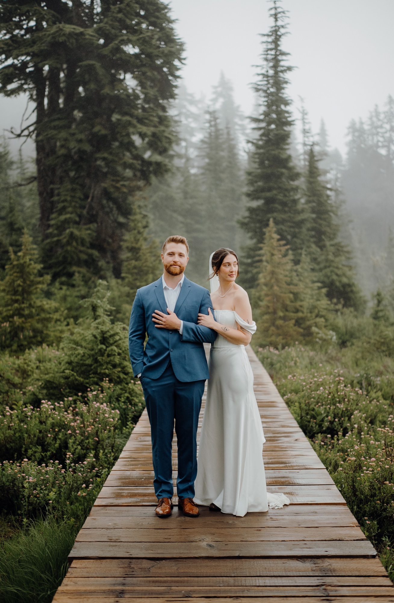 Kyle & Sahale destination session at Picture Lake, Mount Baker, WA