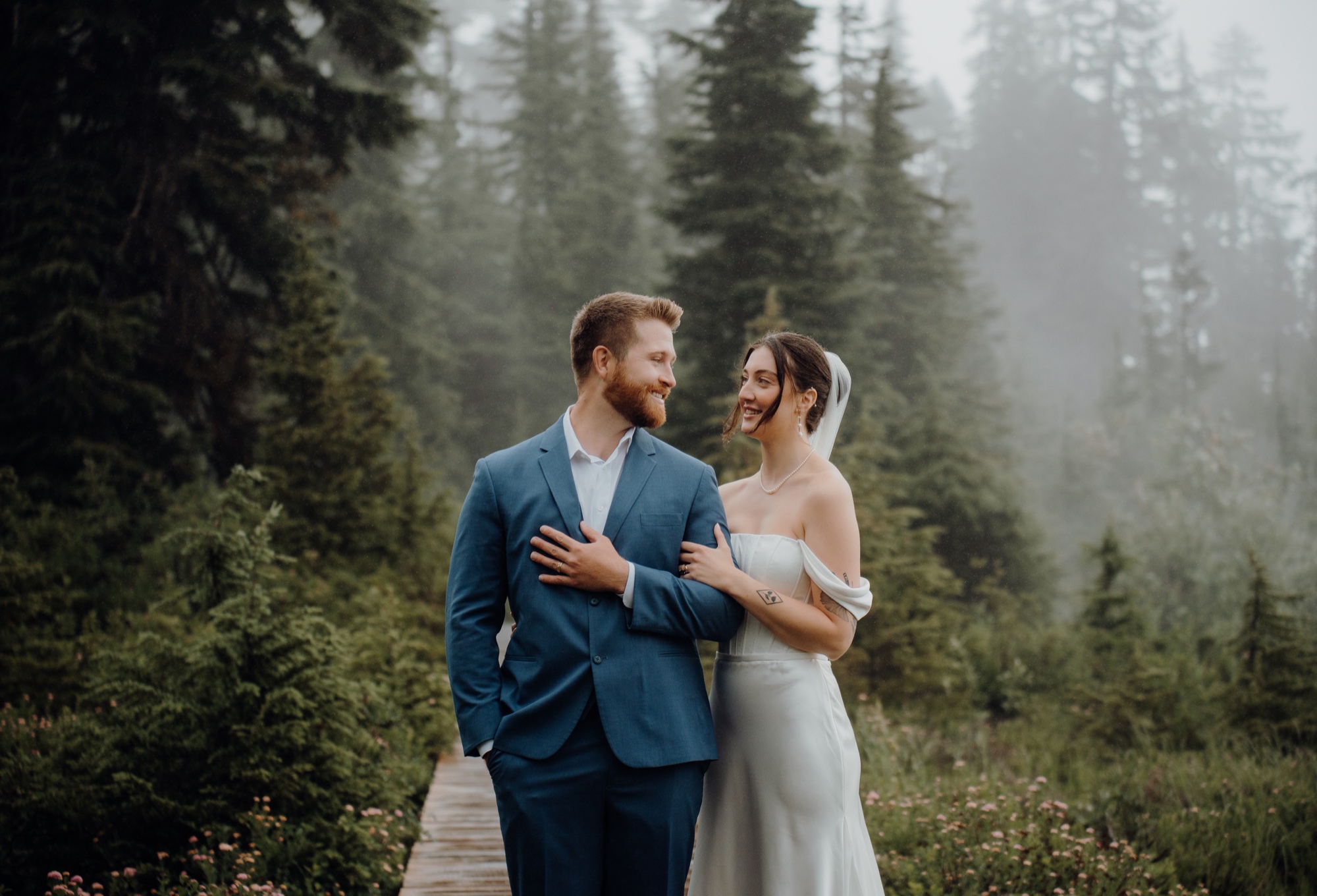 Kyle & Sahale destination session at Picture Lake, Mount Baker, WA