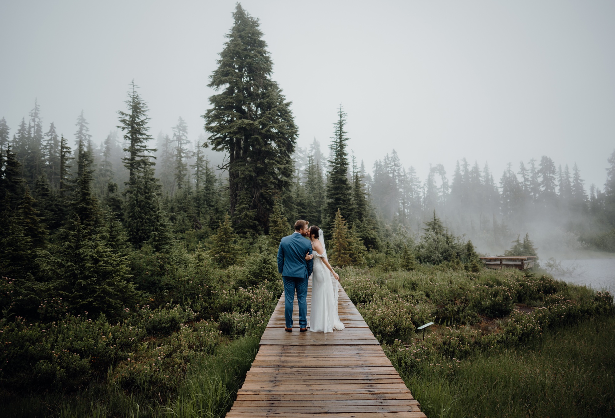 Kyle & Sahale destination session at Picture Lake, Mount Baker, WA