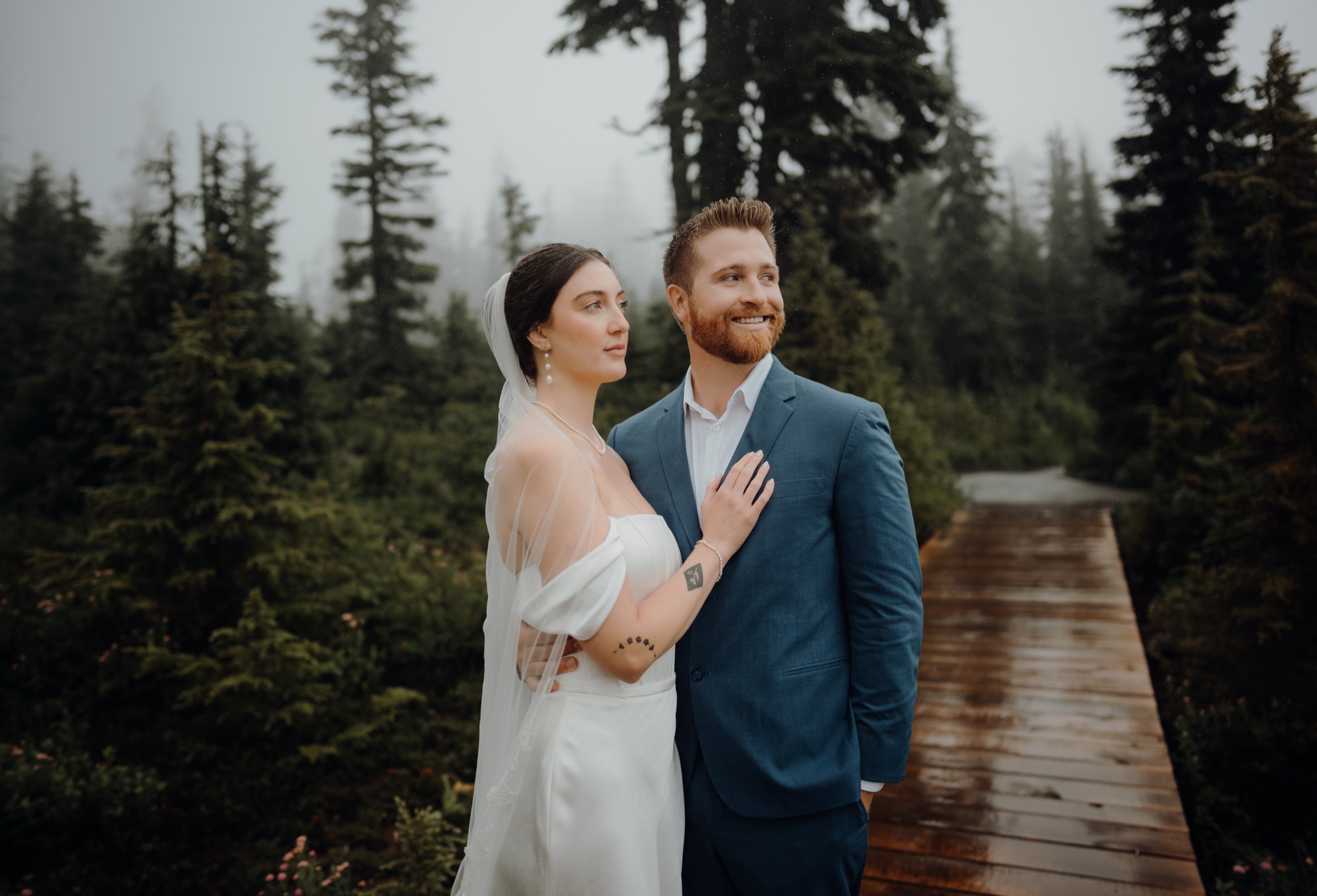 Kyle & Sahale destination session at Picture Lake, Mount Baker, WA