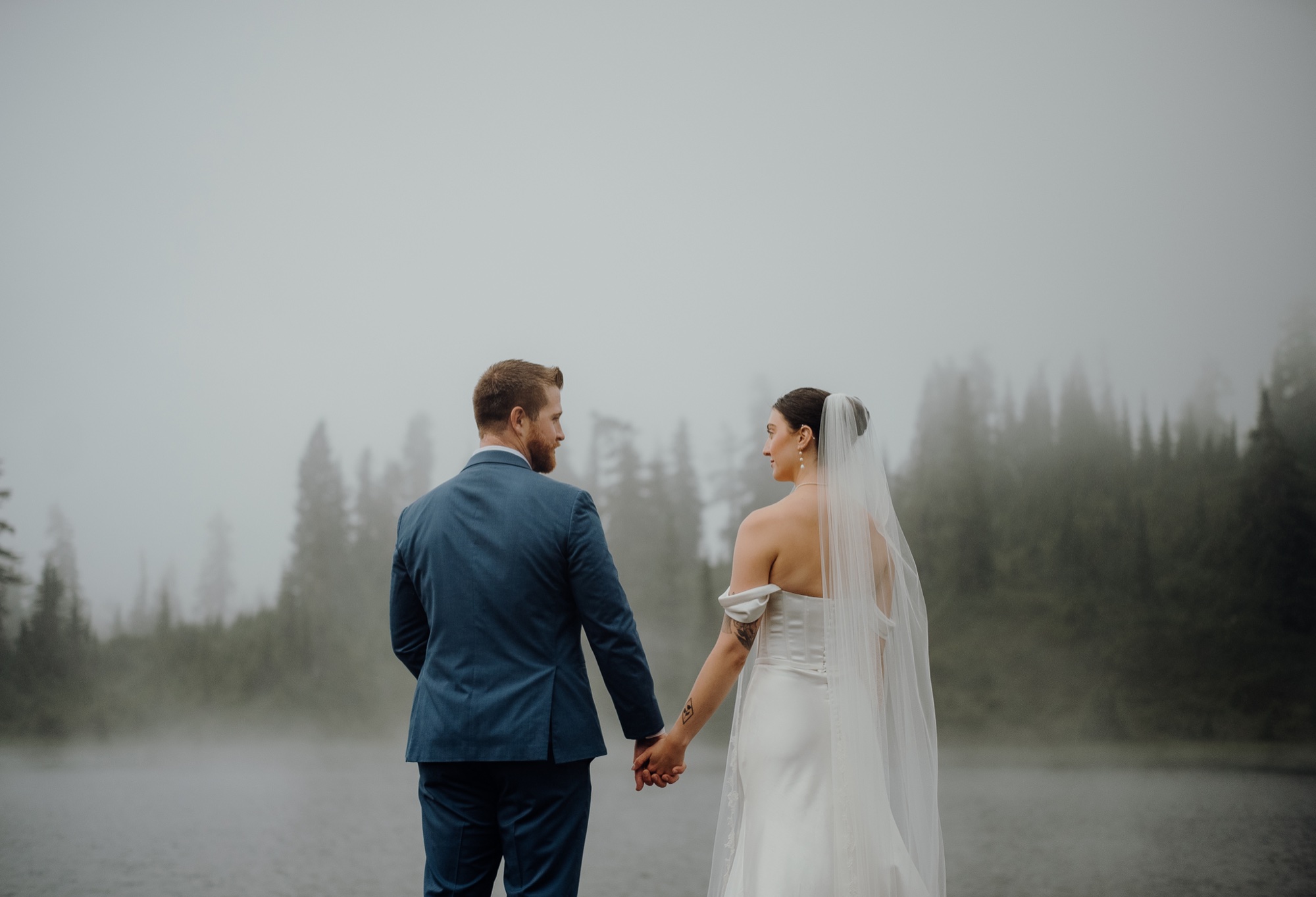 Kyle & Sahale destination session at Picture Lake, Mount Baker, WA