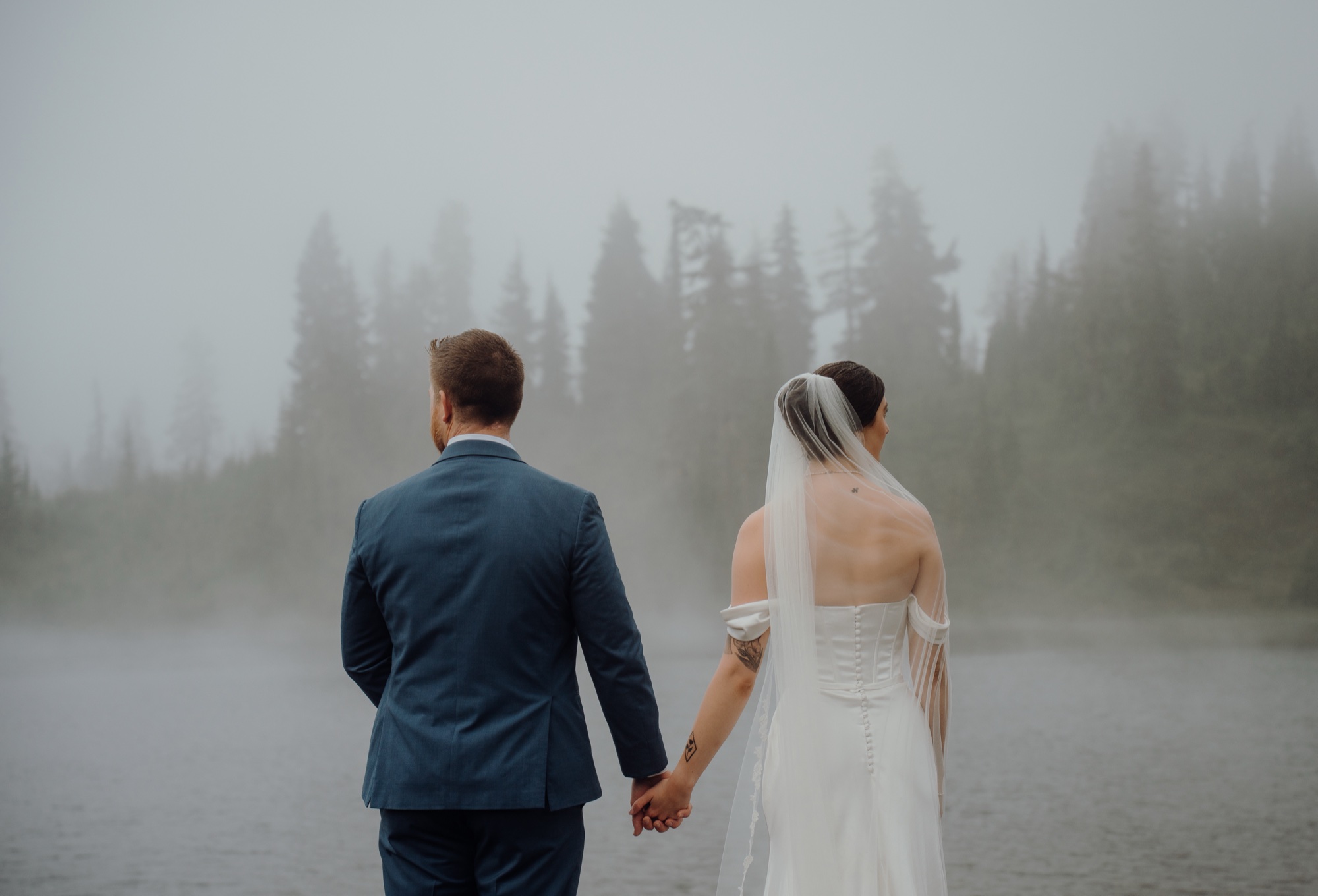 Kyle & Sahale destination session at Picture Lake, Mount Baker, WA