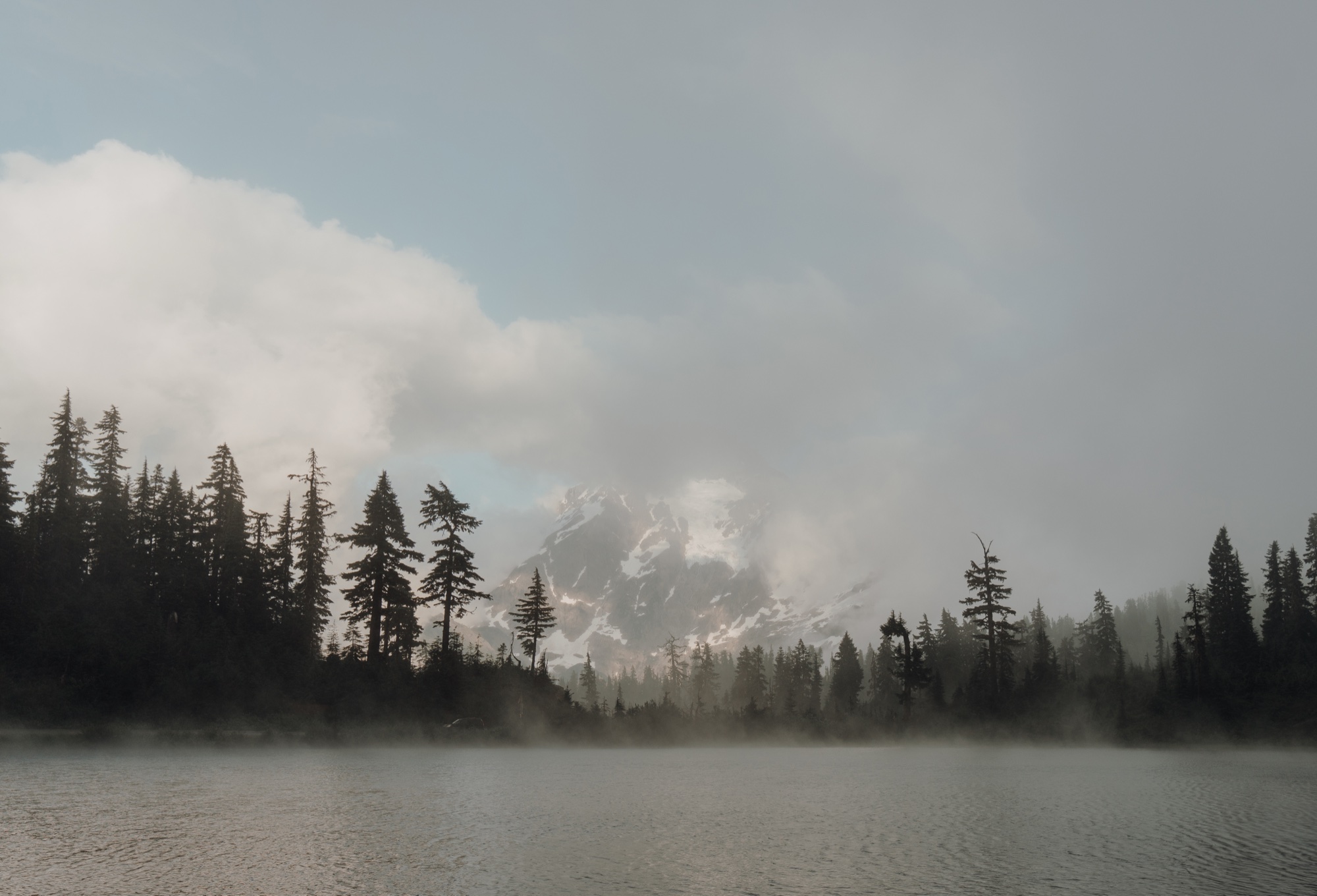 Kyle & Sahale destination session at Picture Lake, Mount Baker, WA