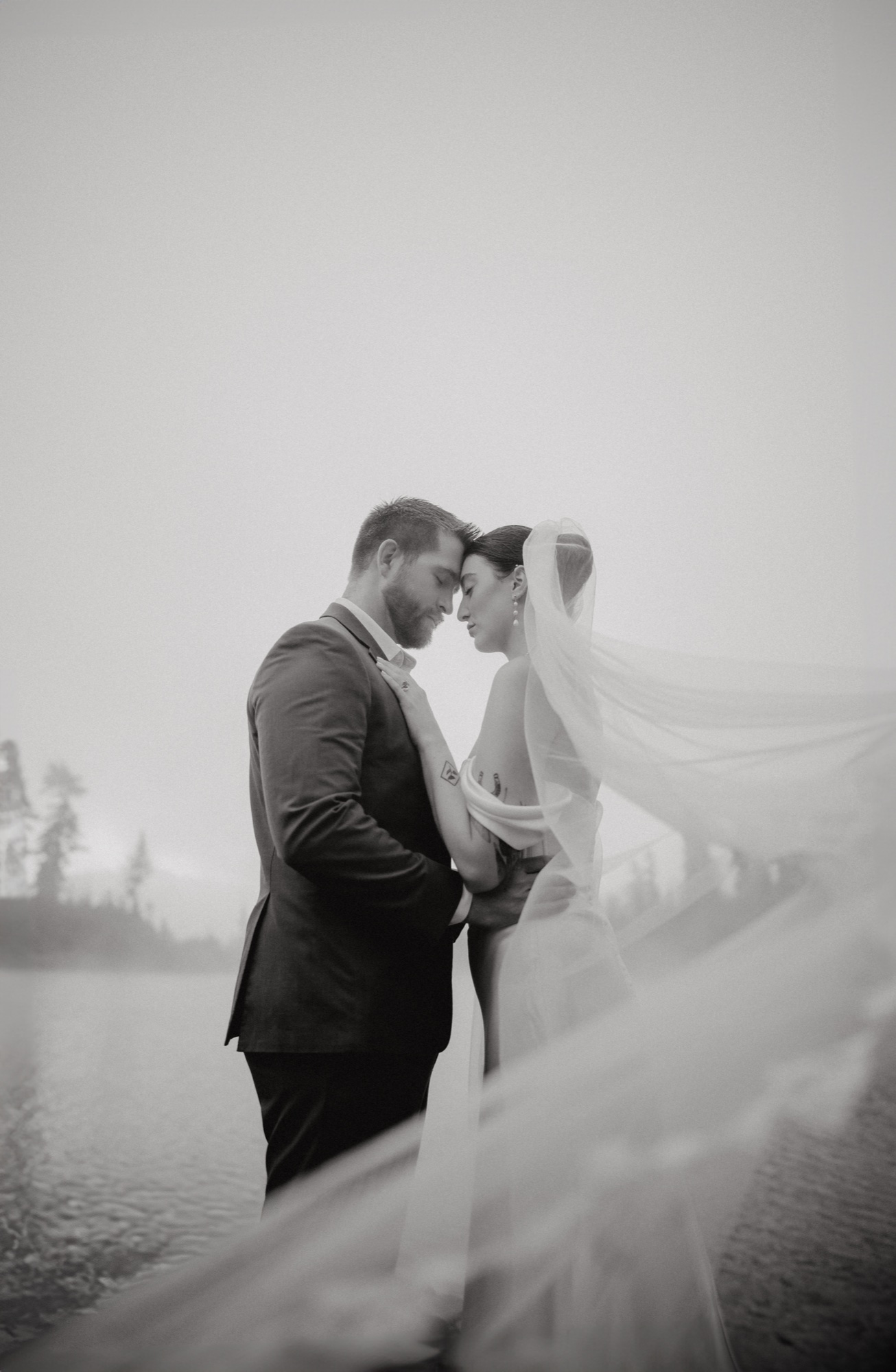 Kyle & Sahale destination session at Picture Lake, Mount Baker, WA