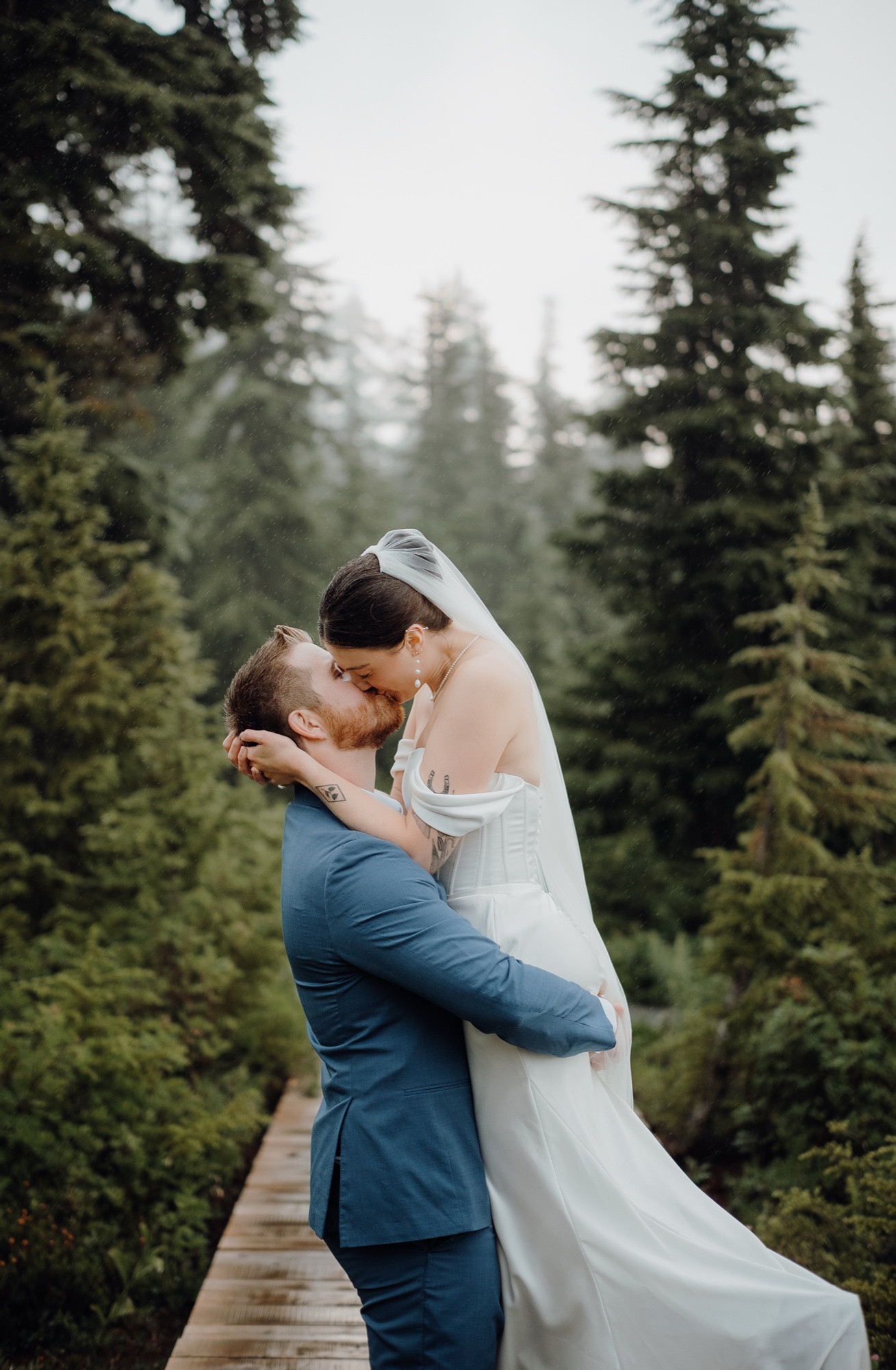 Kyle & Sahale destination session at Picture Lake, Mount Baker, WA