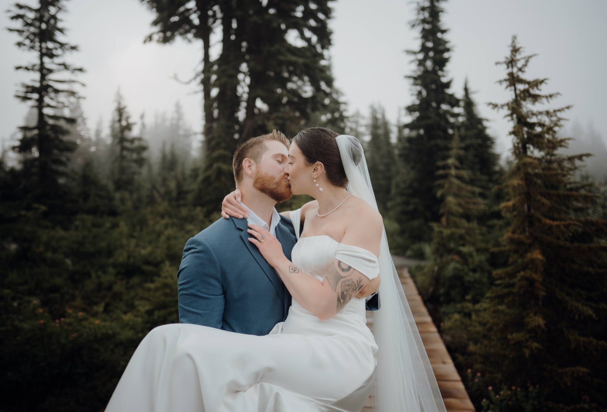 Kyle & Sahale destination session at Picture Lake, Mount Baker, WA