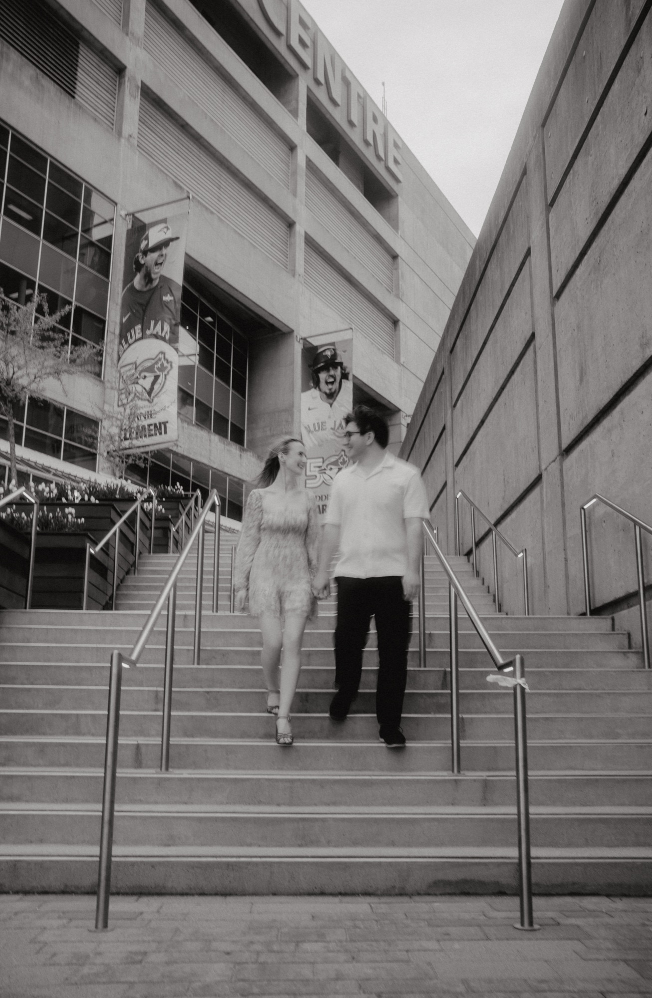 David and Alyana engagement session at the Rogers Centre in Toronto