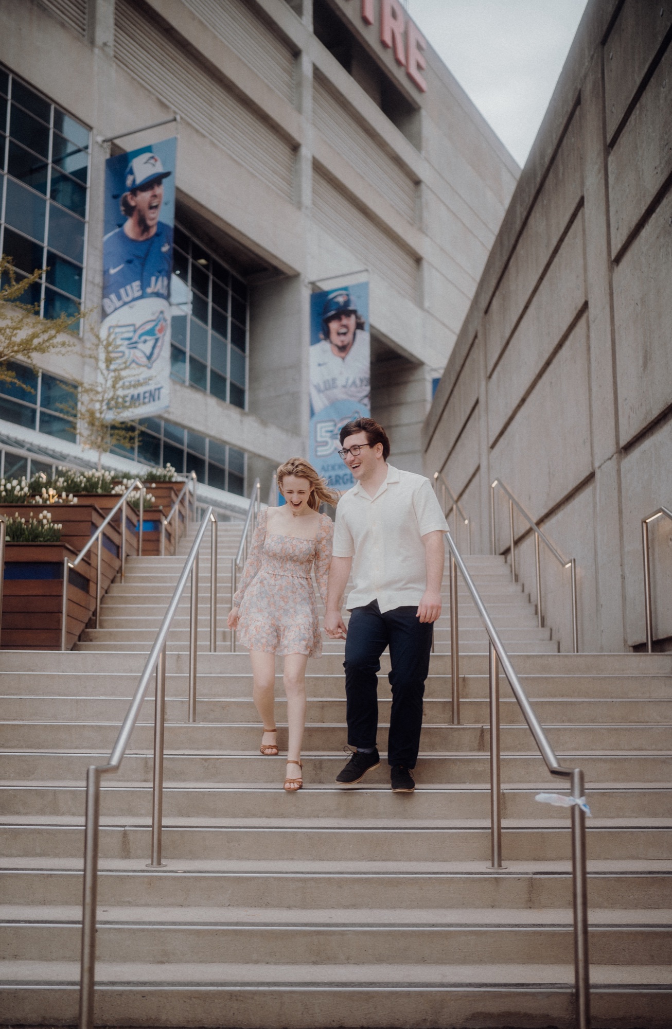 David and Alyana engagement session at the Rogers Centre in Toronto