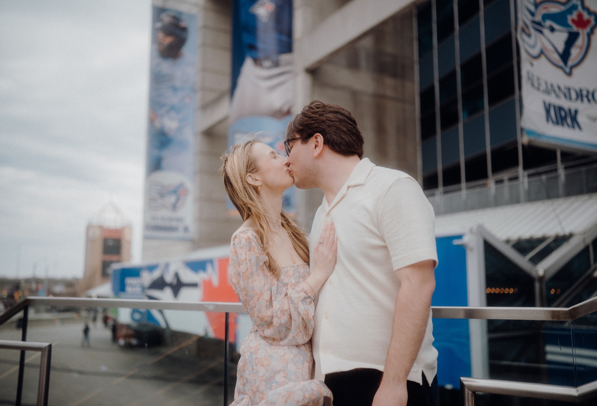 David and Alyana engagement session at the Rogers Centre in Toronto