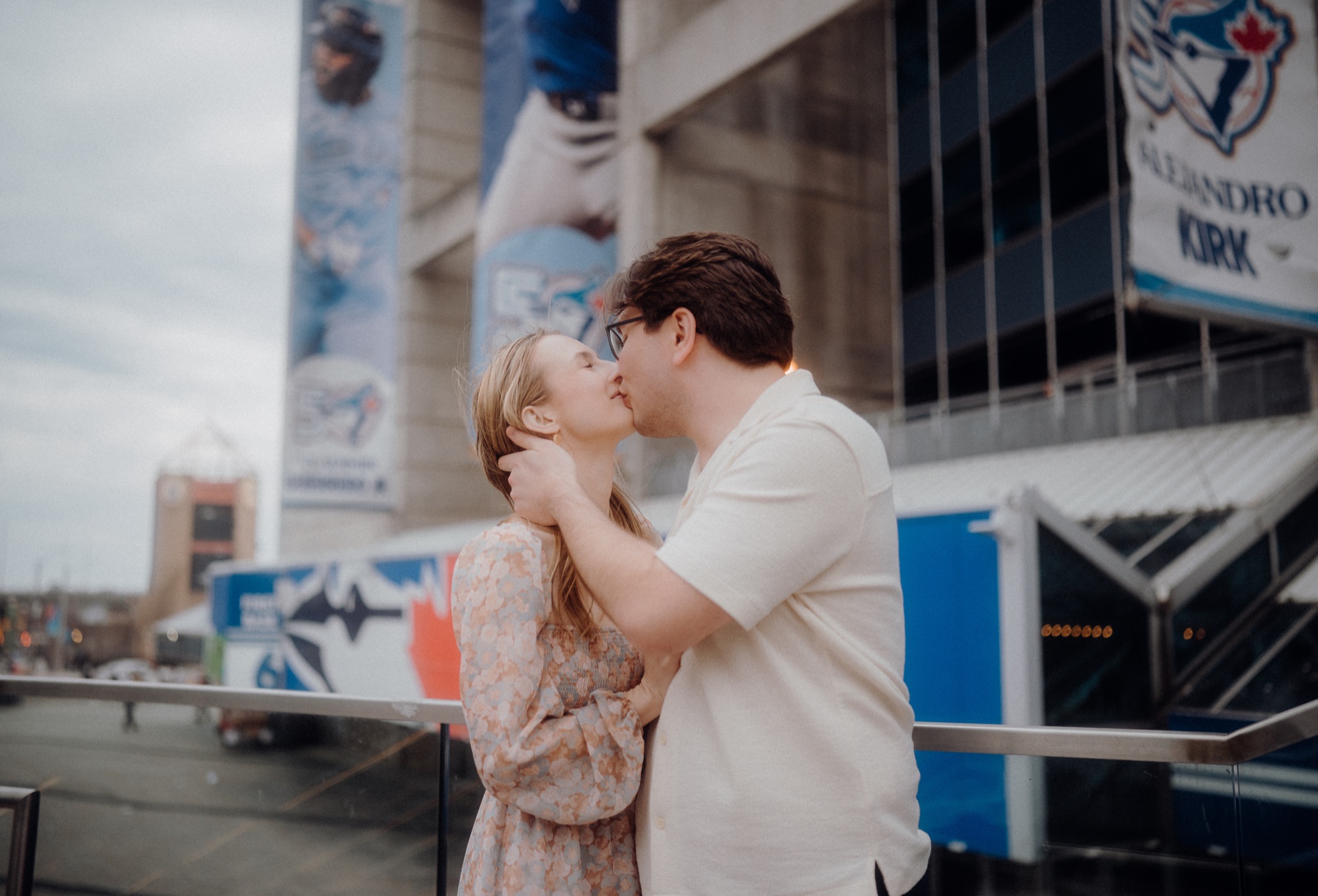 David and Alyana engagement session at the Rogers Centre in Toronto
