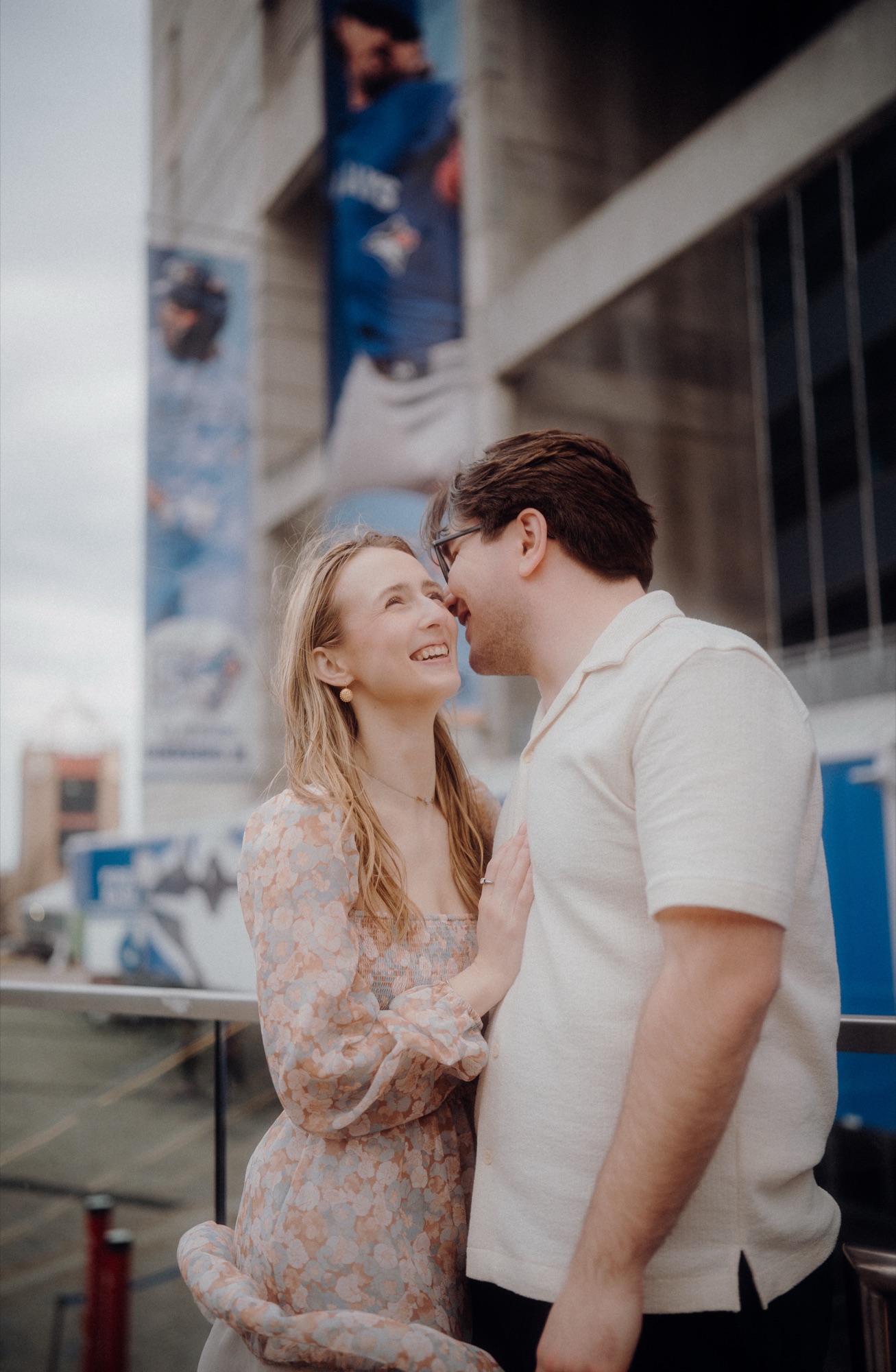 David and Alyana engagement session at the Rogers Centre in Toronto