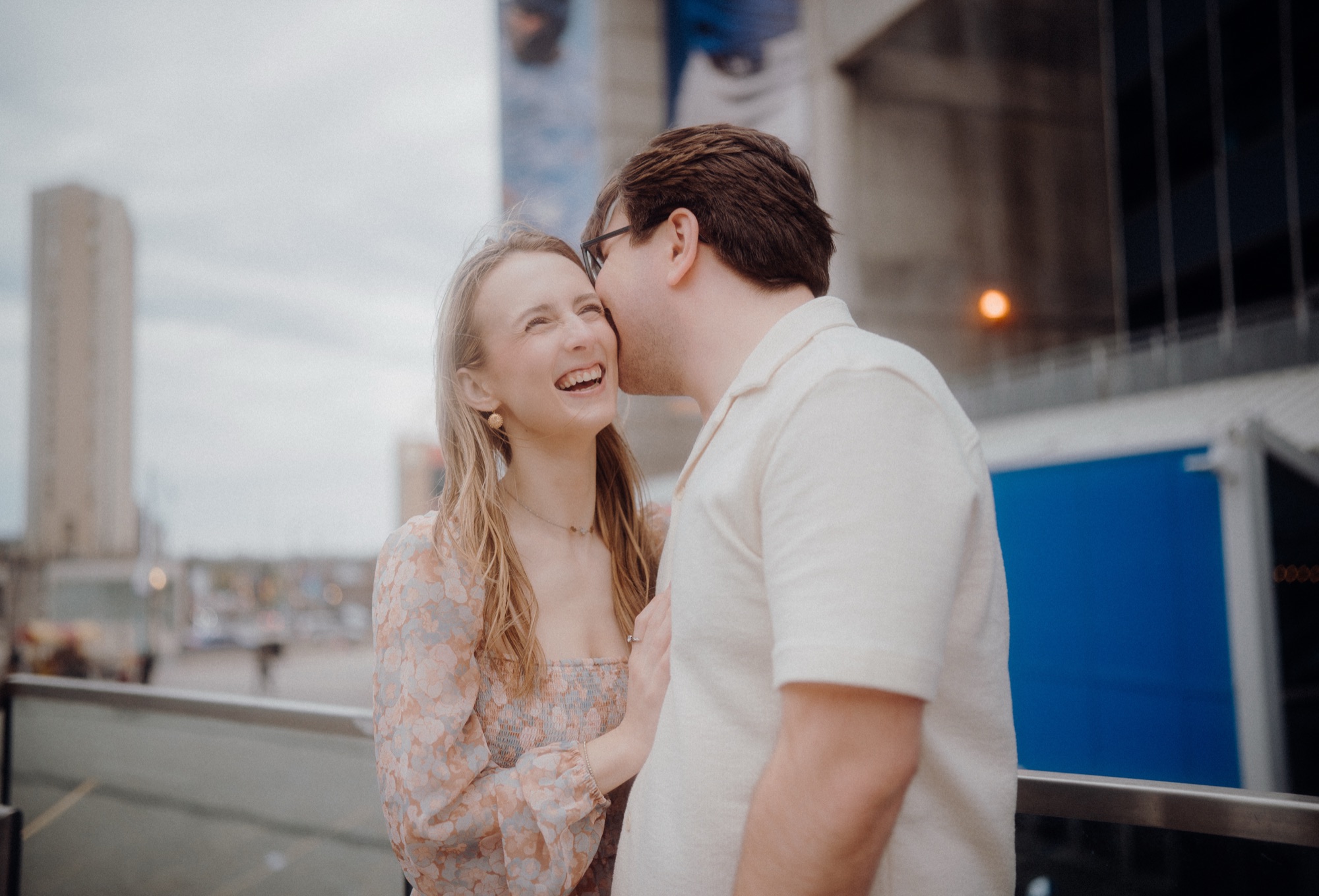 David and Alyana engagement session at the Rogers Centre in Toronto