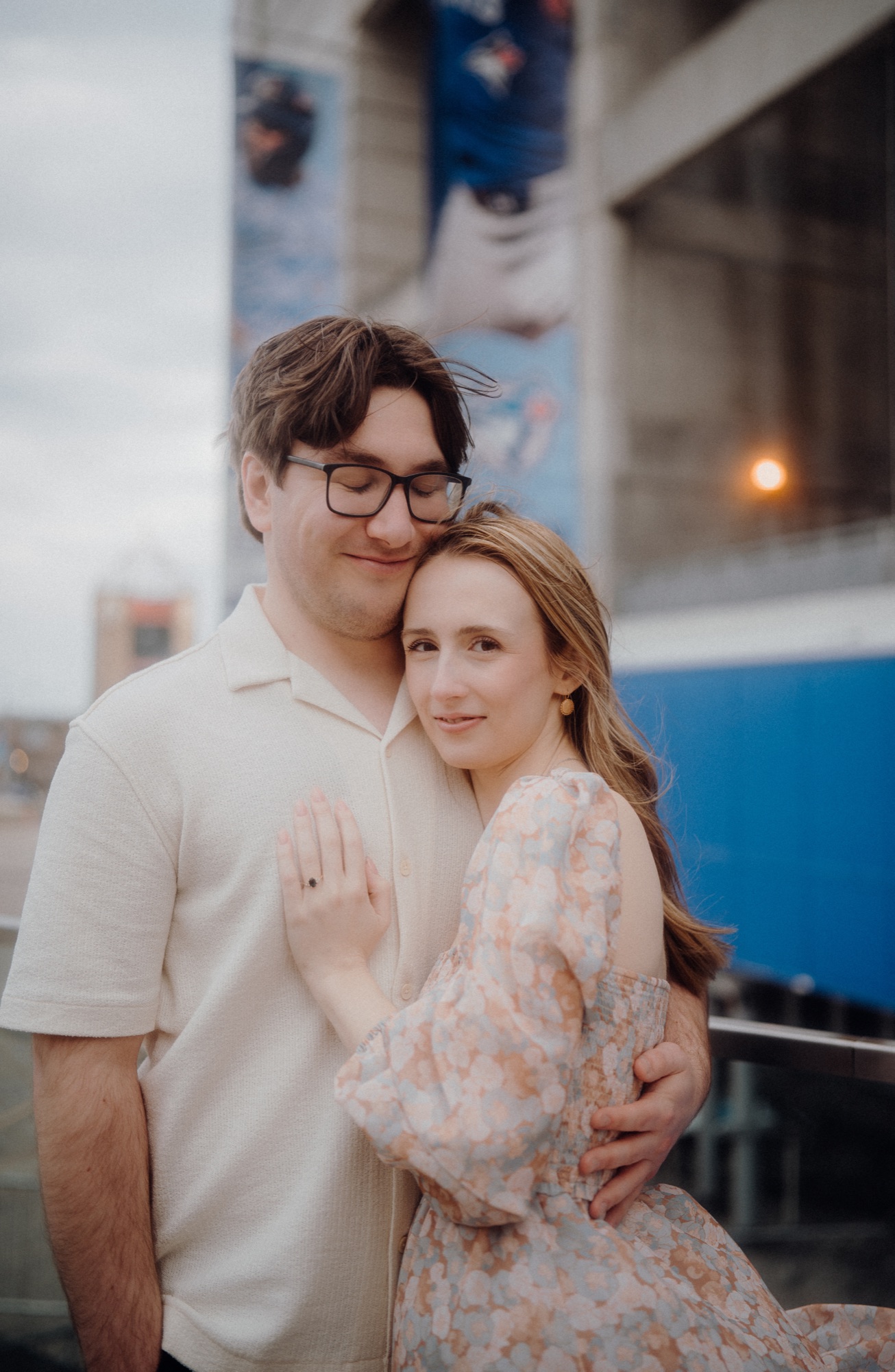 David and Alyana engagement session at the Rogers Centre in Toronto
