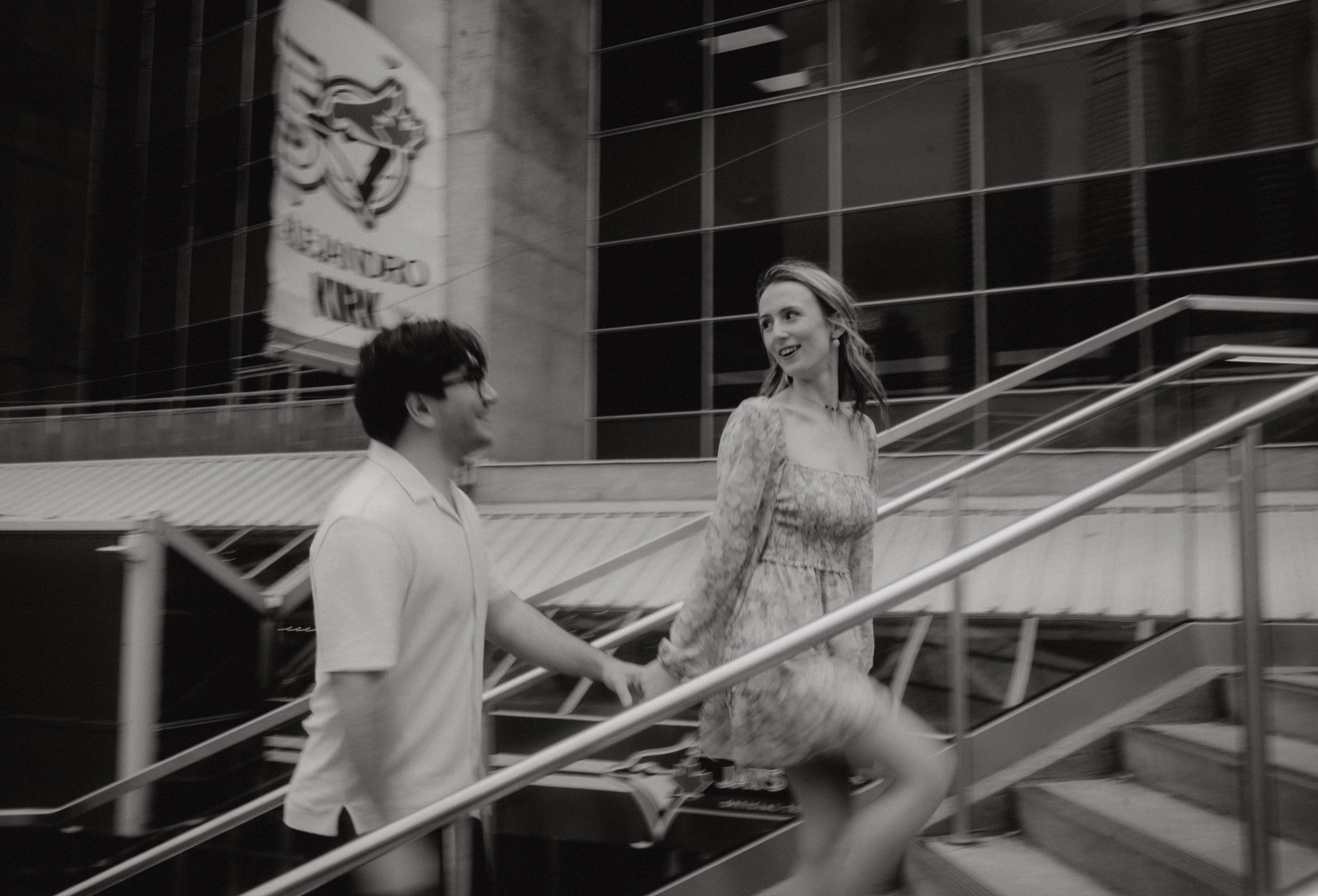 David and Alyana engagement session at the Rogers Centre in Toronto