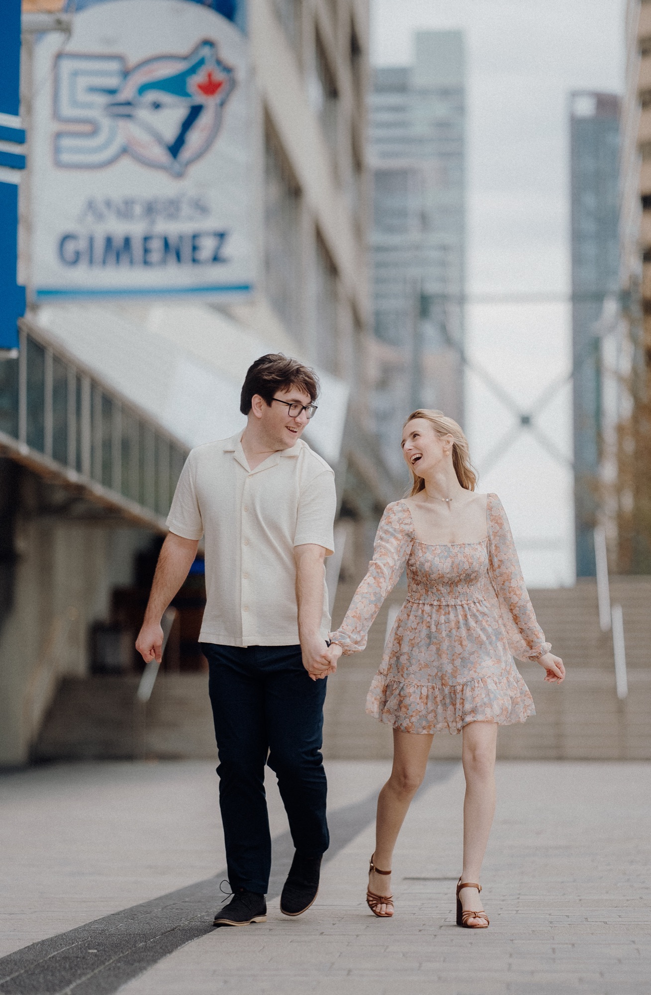 David and Alyana engagement session at the Rogers Centre in Toronto