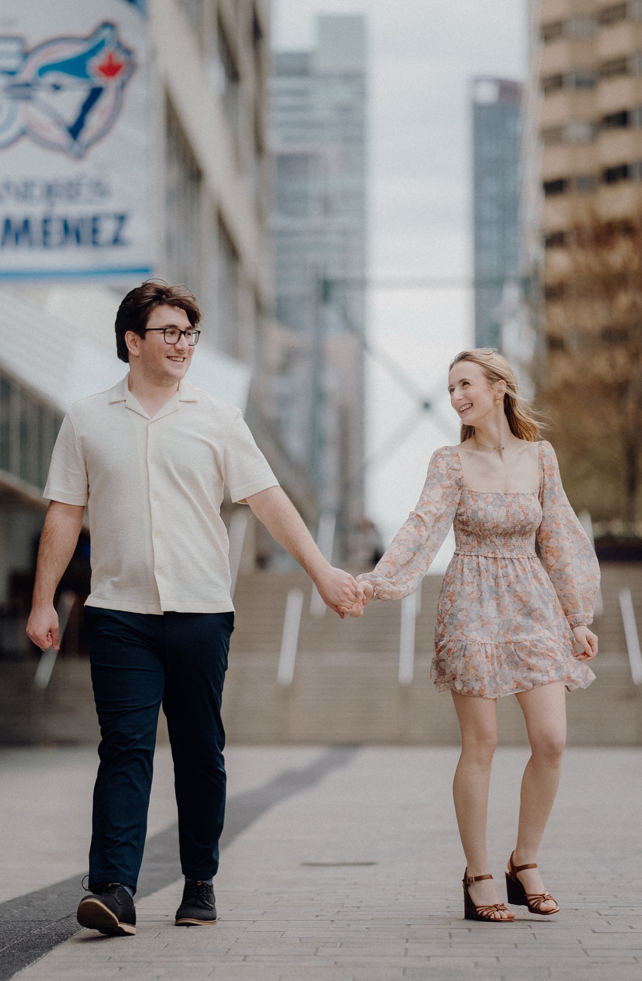 David and Alyana engagement session at the Rogers Centre in Toronto