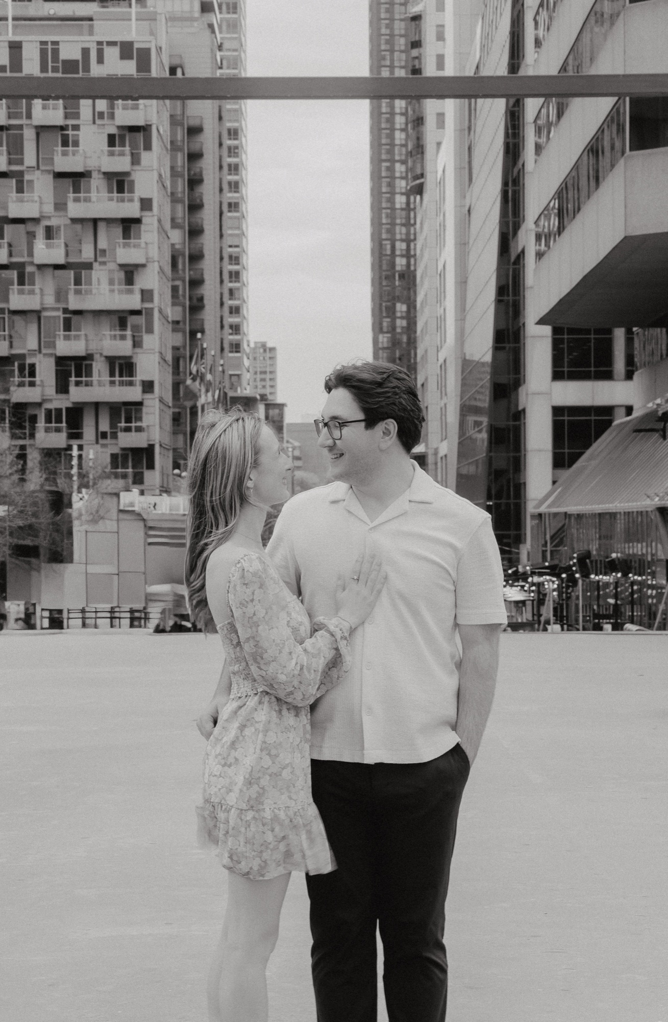 David and Alyana engagement session at the Rogers Centre in Toronto