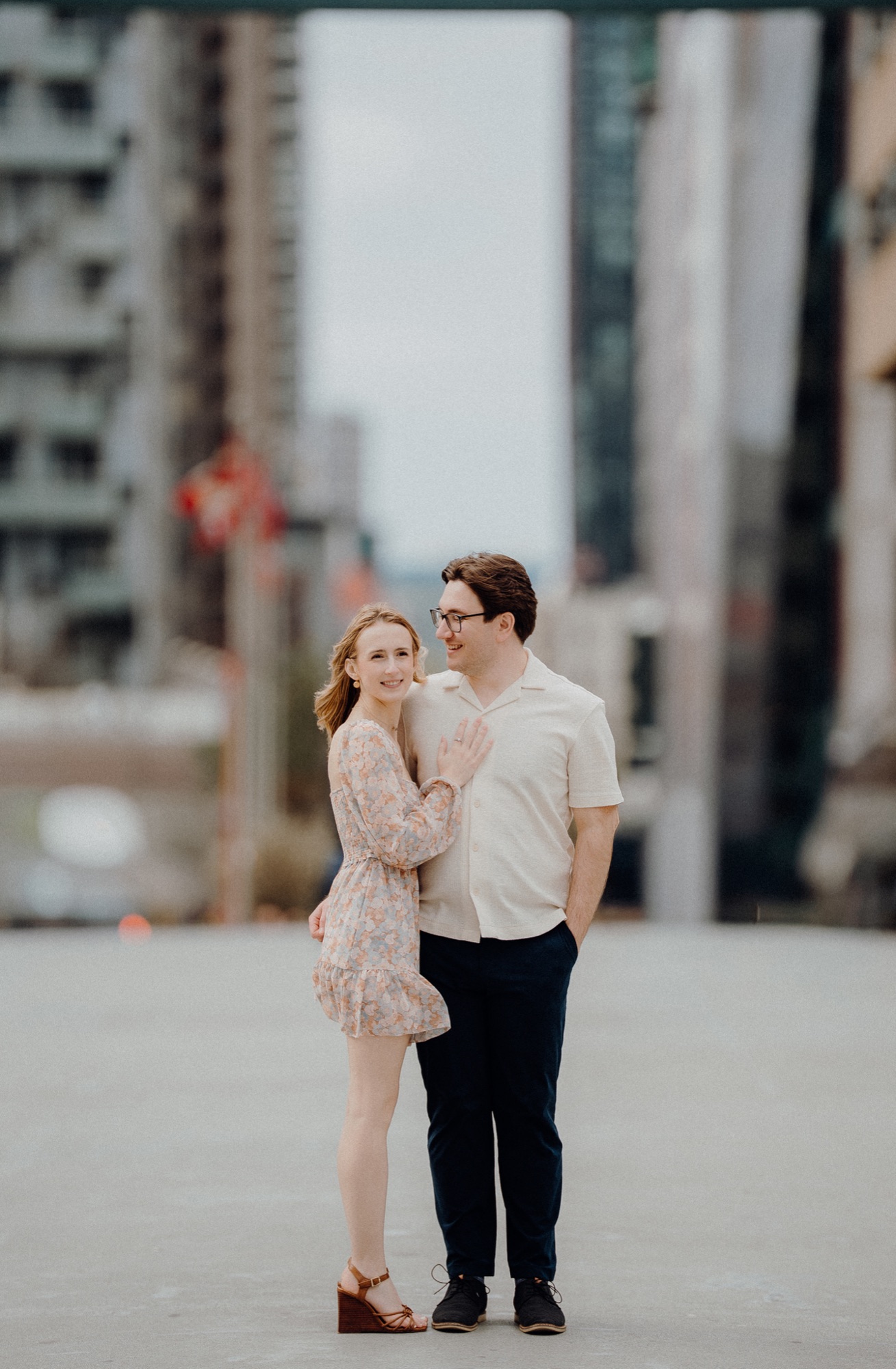 David and Alyana engagement session at the Rogers Centre in Toronto