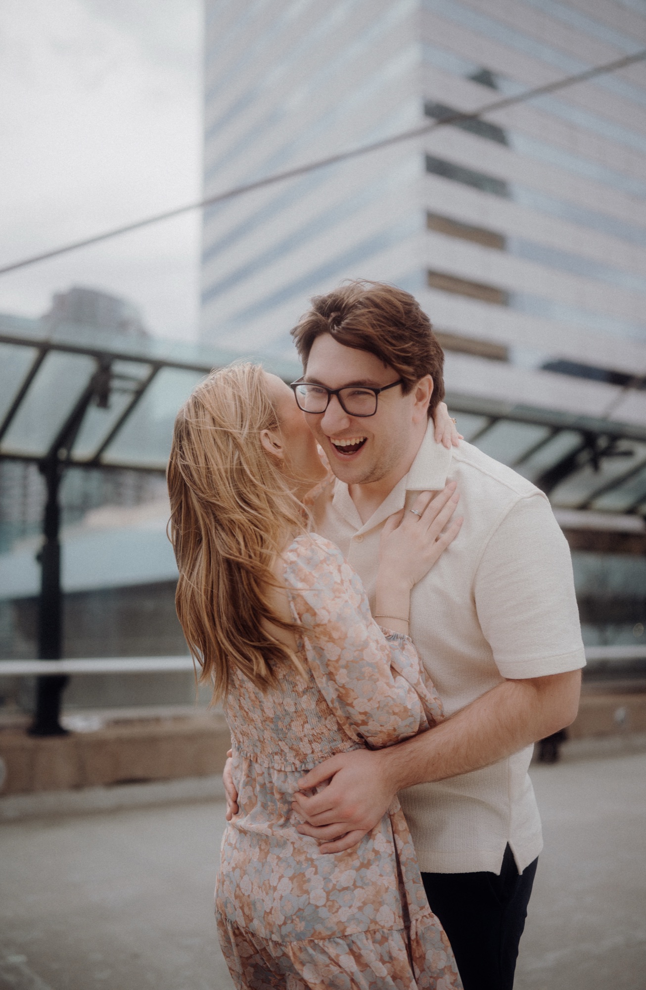David and Alyana engagement session at the Rogers Centre in Toronto