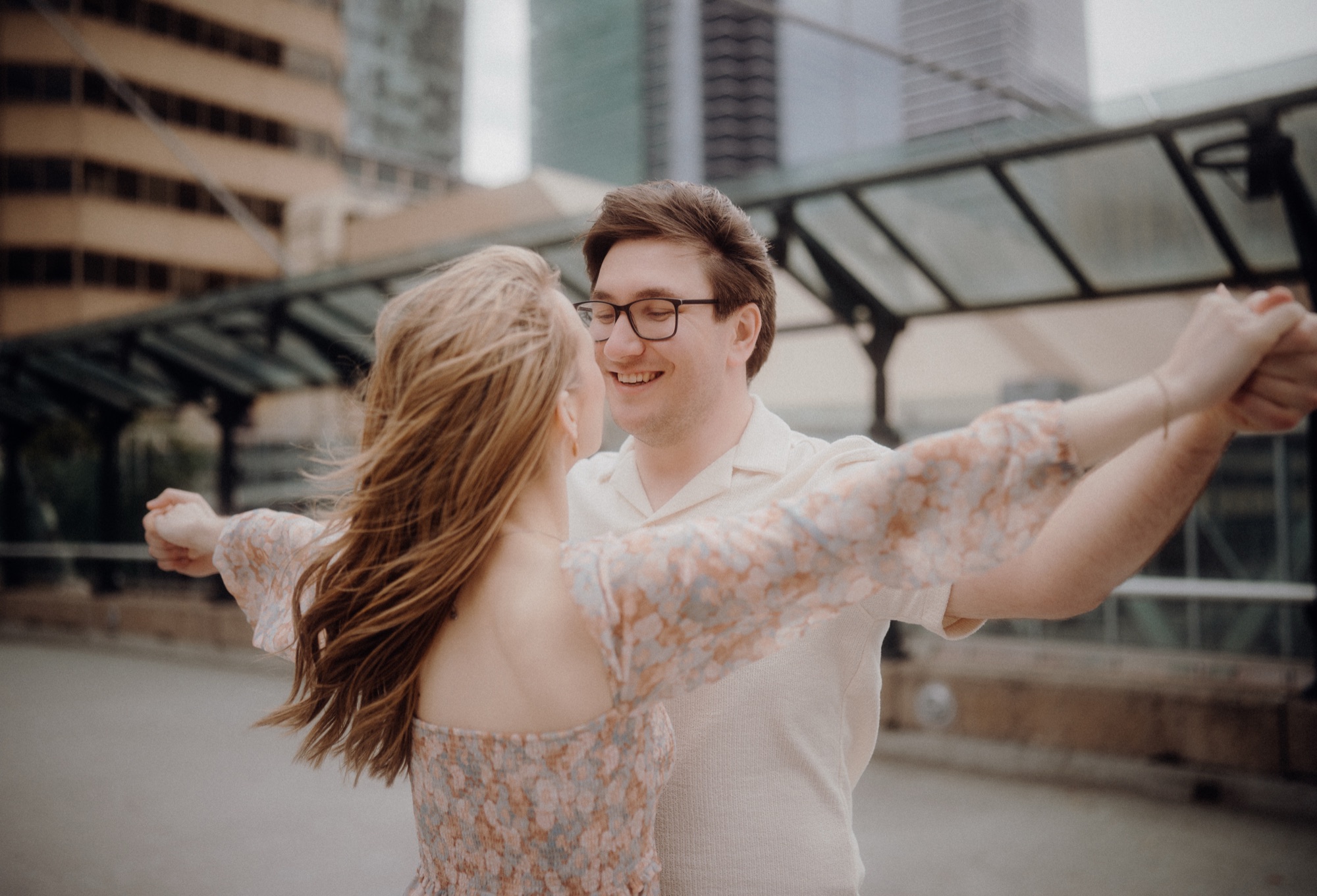 David and Alyana engagement session at the Rogers Centre in Toronto