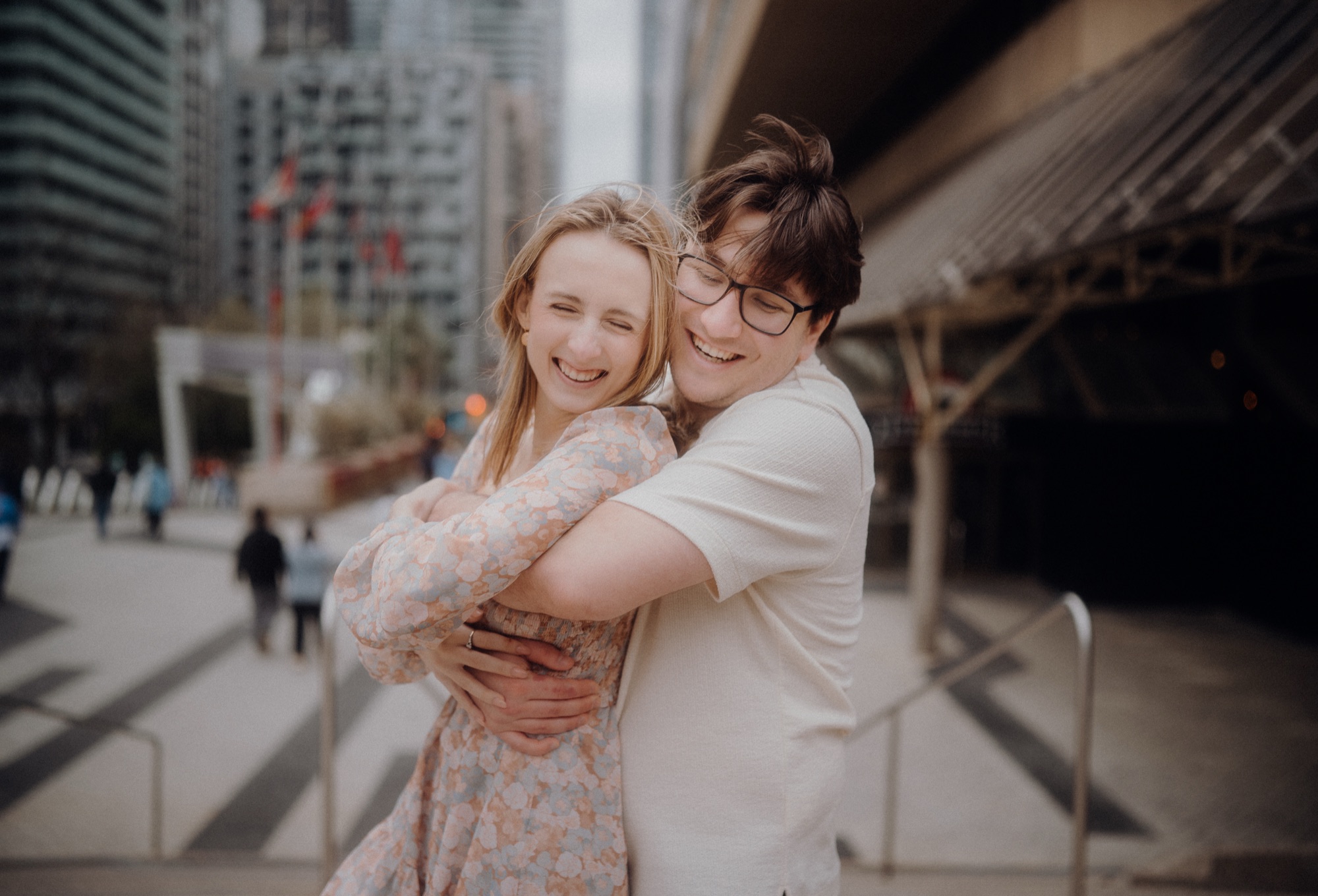 David and Alyana engagement session at the Rogers Centre in Toronto