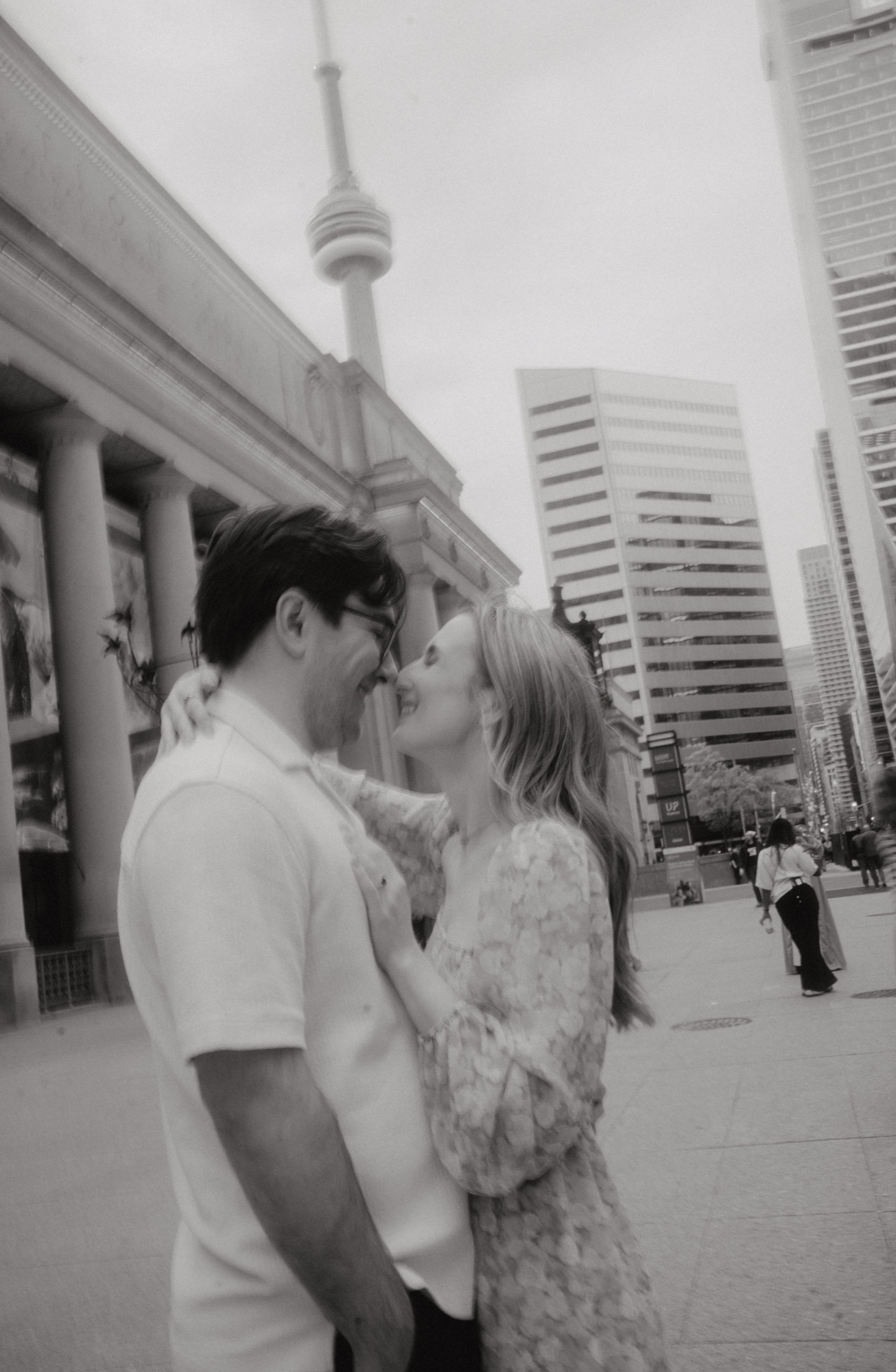 David and Alyana engagement session at the Rogers Centre in Toronto