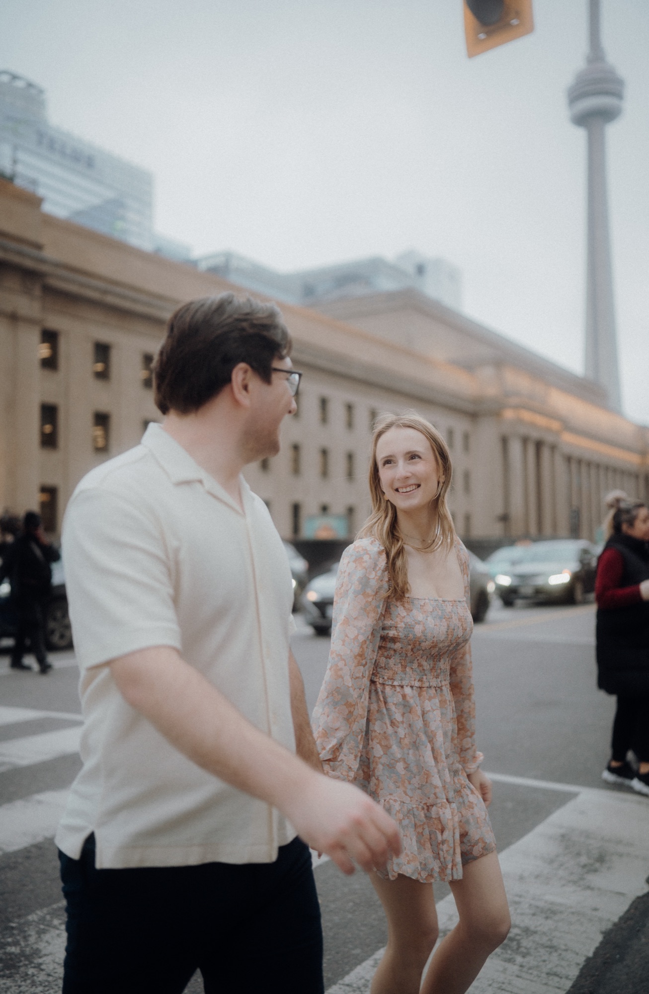 David and Alyana engagement session at the Rogers Centre in Toronto