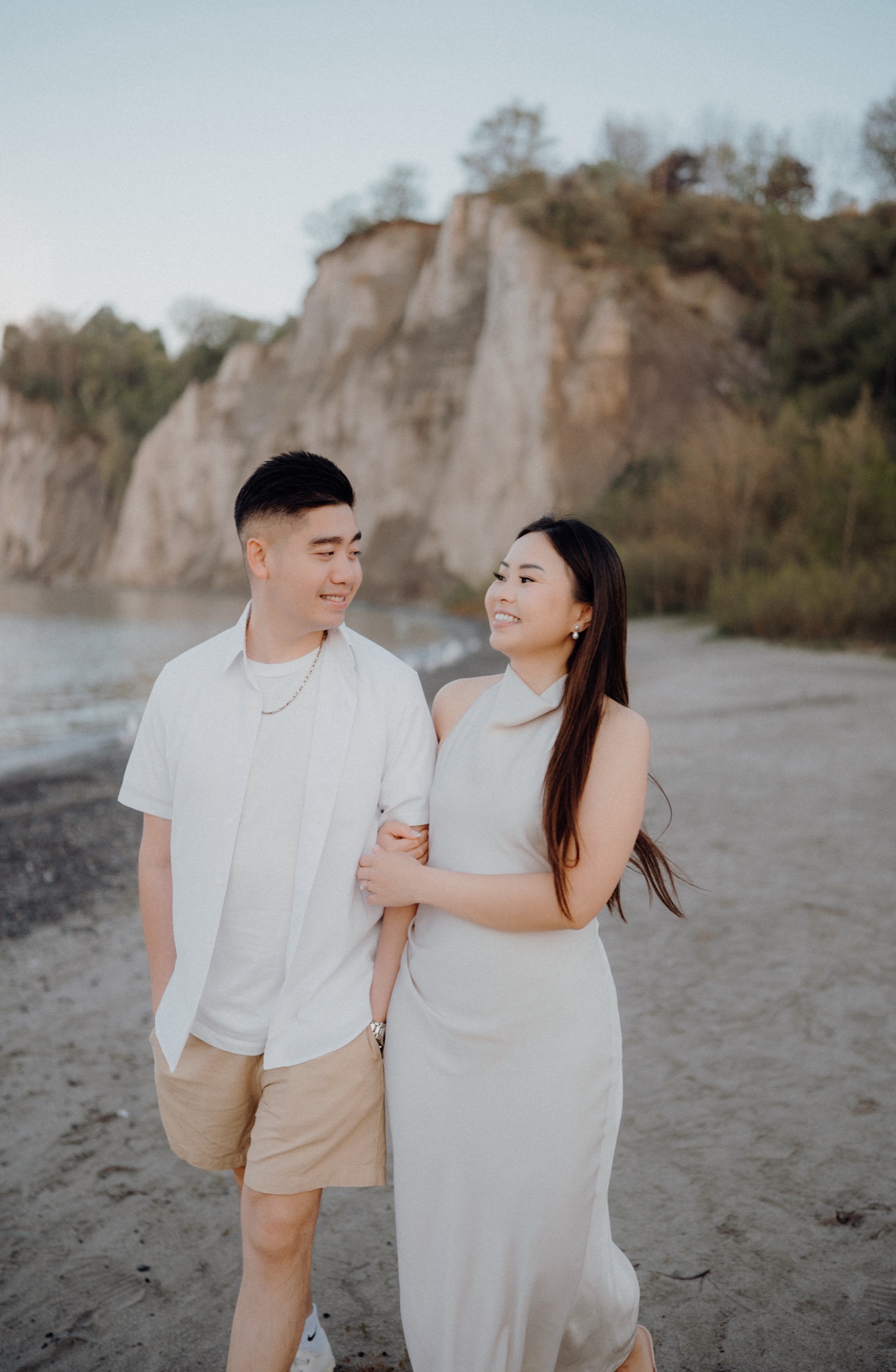Tommy & Elen engagement session at Scarborough Bluffs, Scarborough, ON