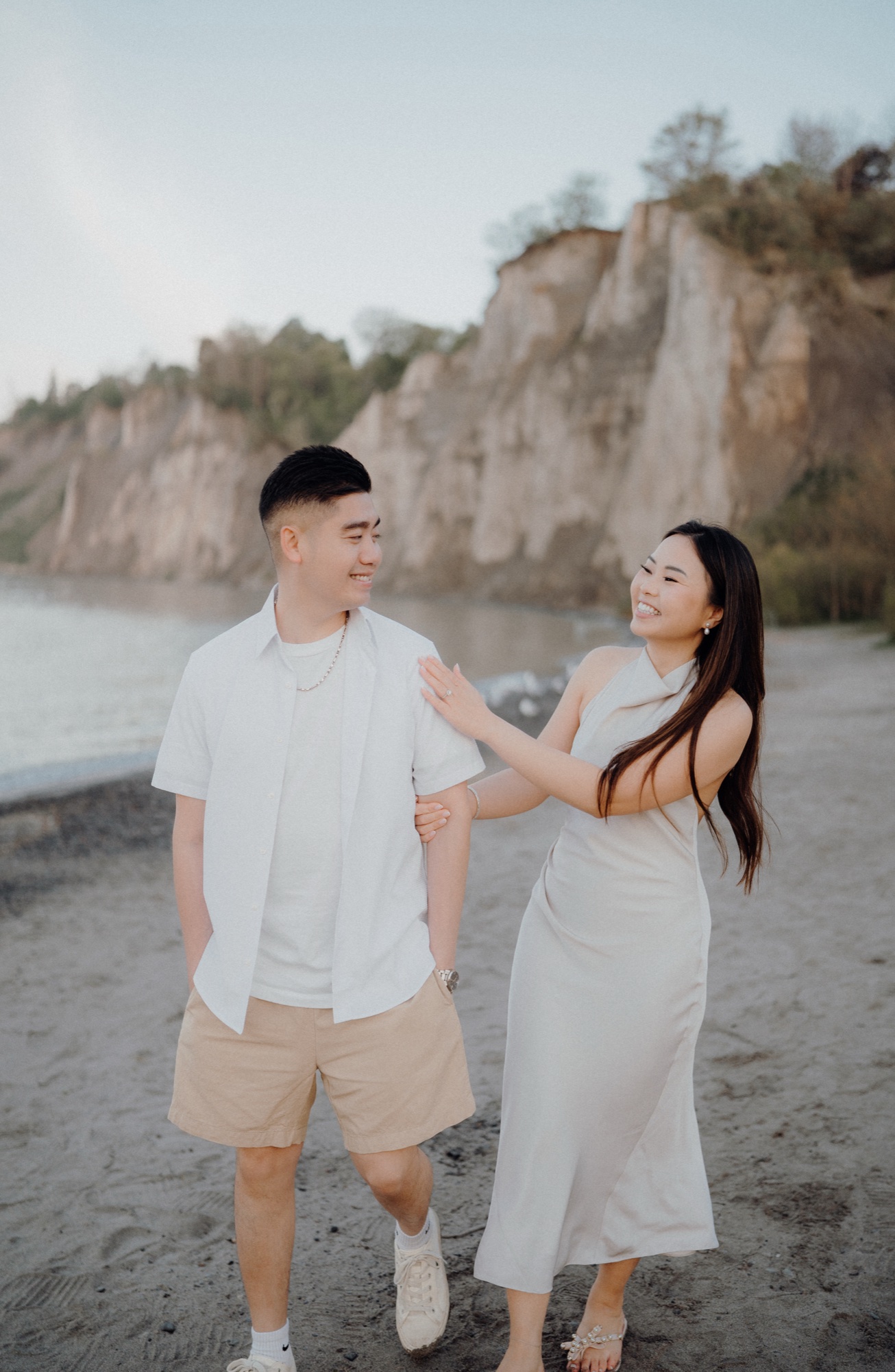Tommy & Elen engagement session at Scarborough Bluffs, Scarborough, ON
