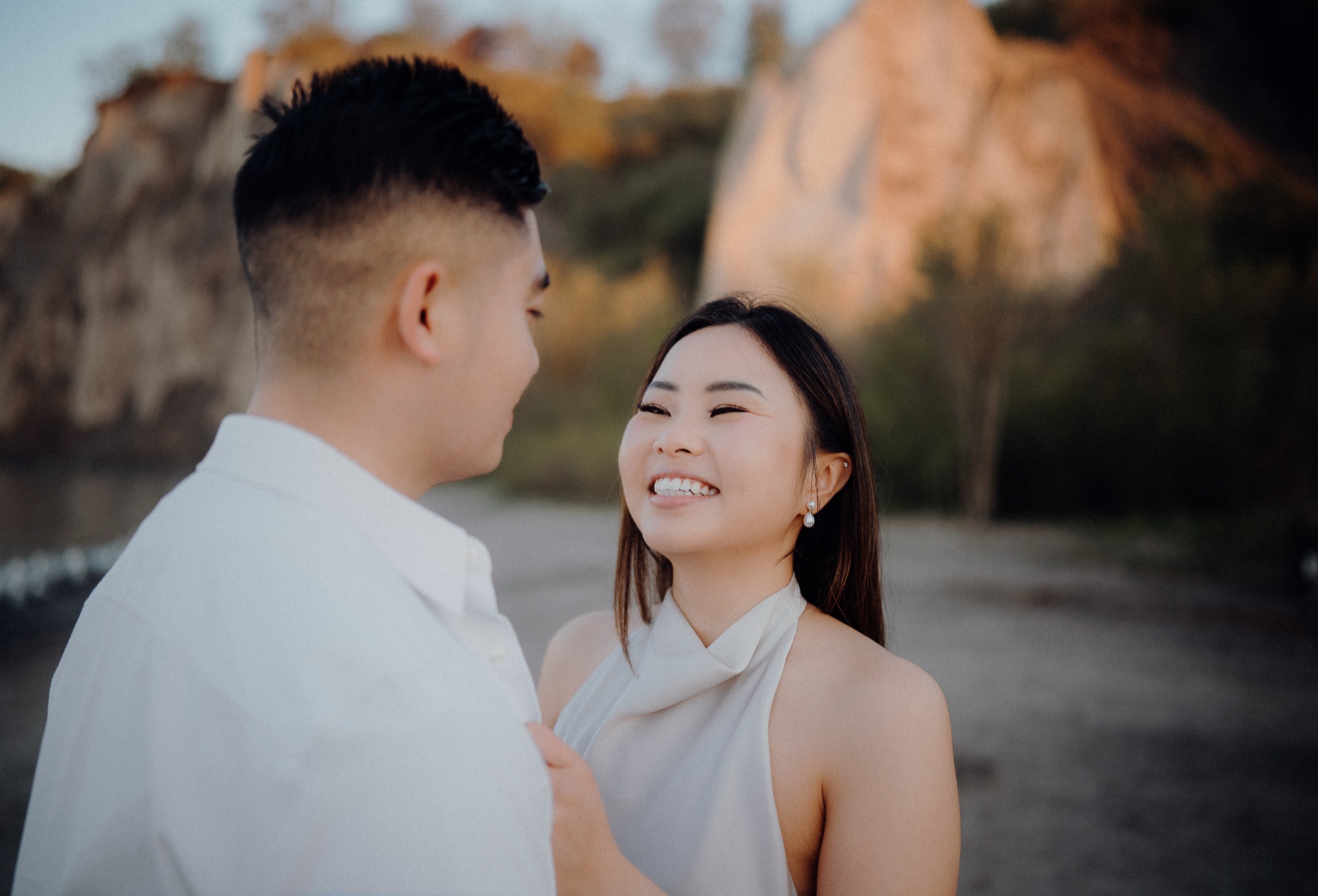 Tommy & Elen engagement session at Scarborough Bluffs, Scarborough, ON