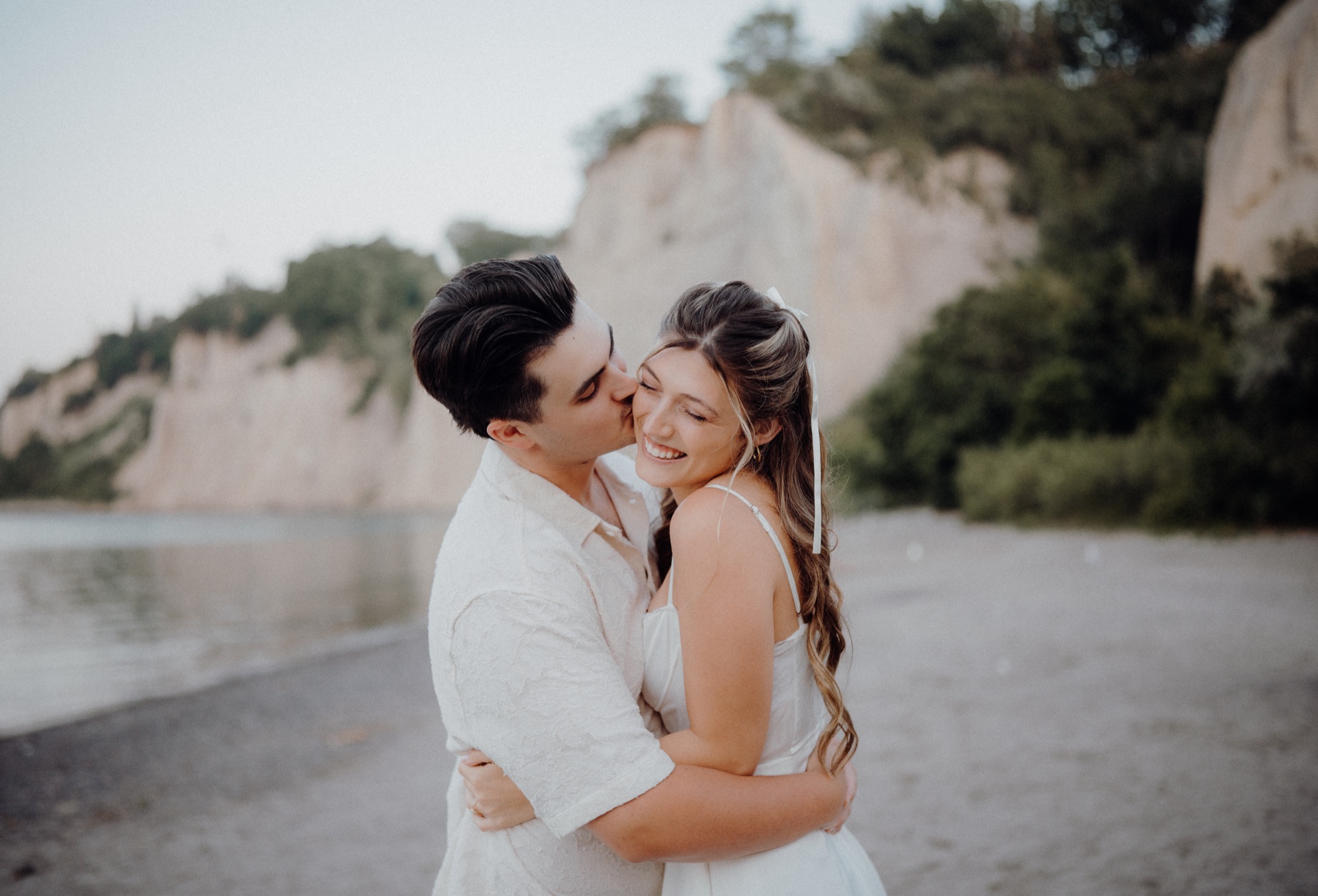 Zach & Heather sunrise engagement session at the Scarborough Bluffs, Toronto