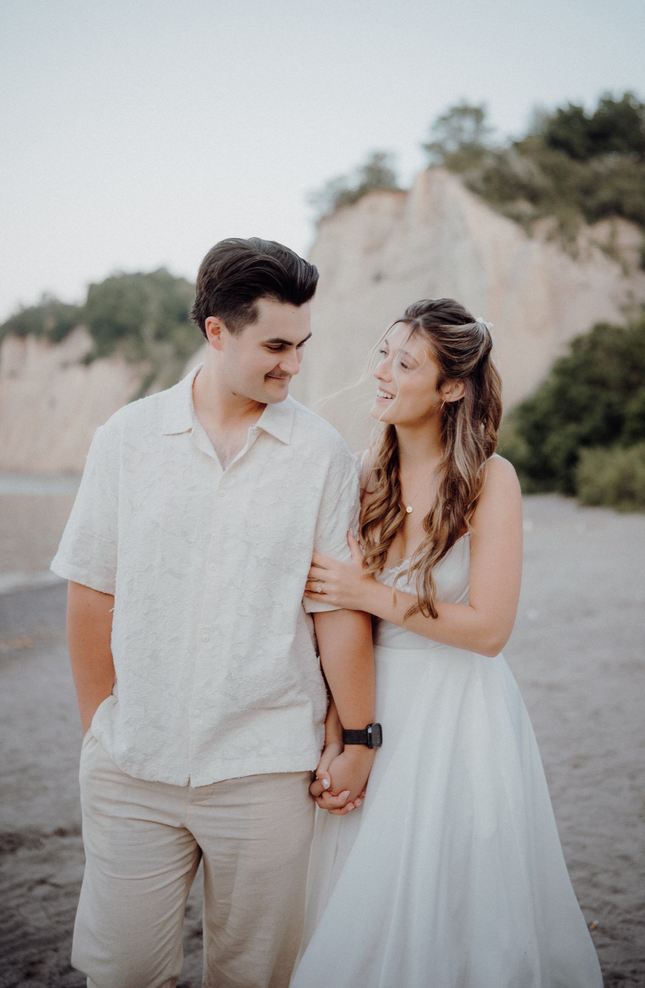 Zach & Heather sunrise engagement session at the Scarborough Bluffs, Toronto