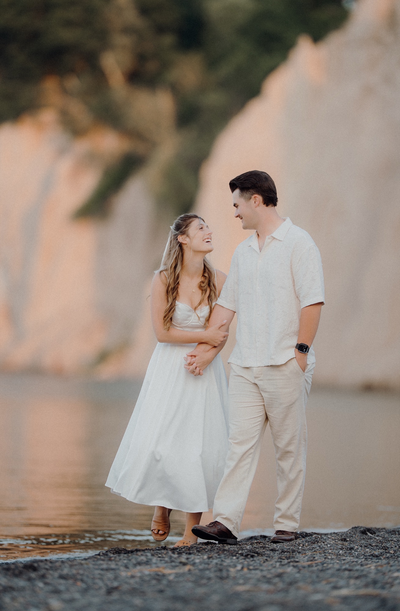 Zach & Heather sunrise engagement session at the Scarborough Bluffs, Toronto