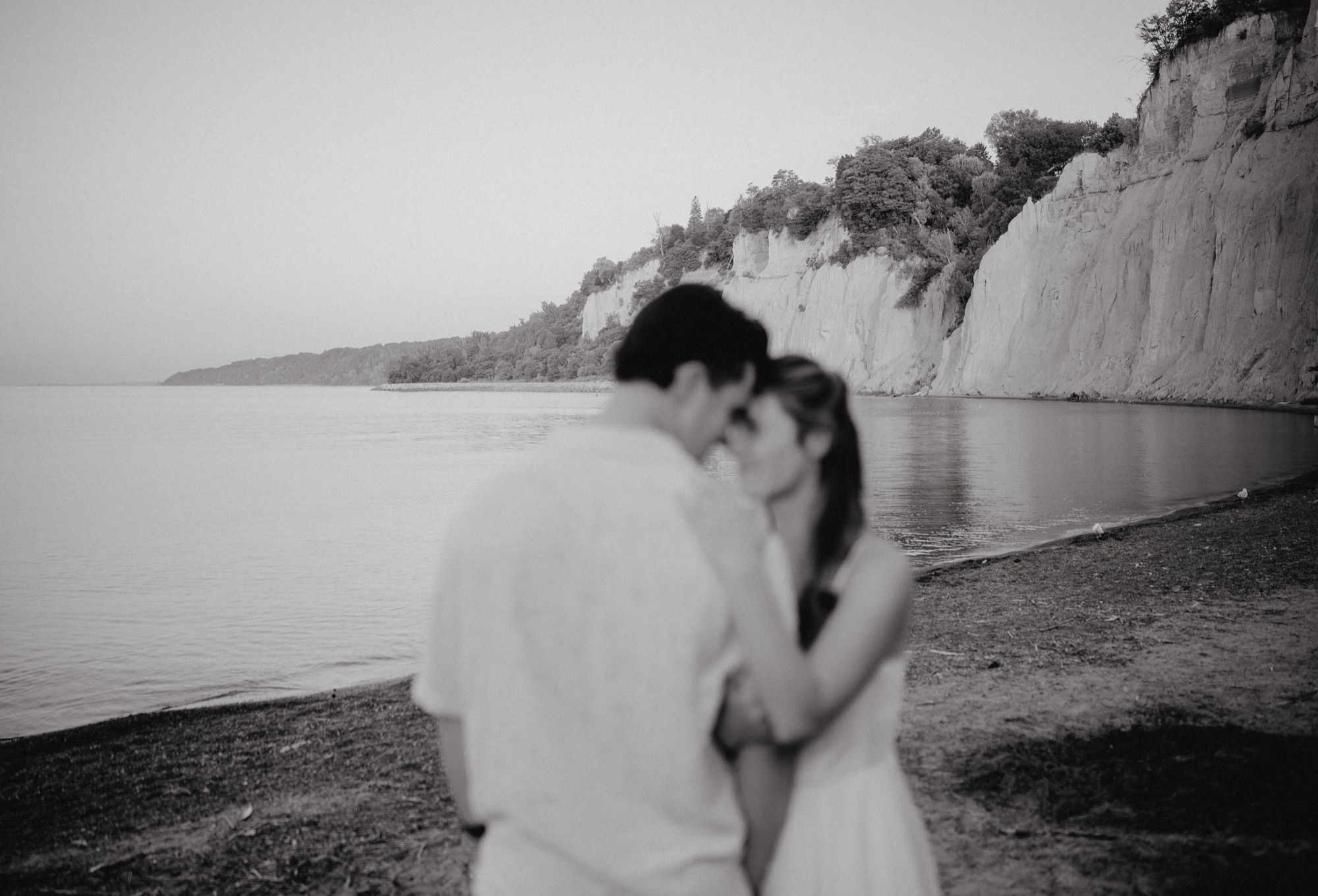 Zach & Heather sunrise engagement session at the Scarborough Bluffs, Toronto