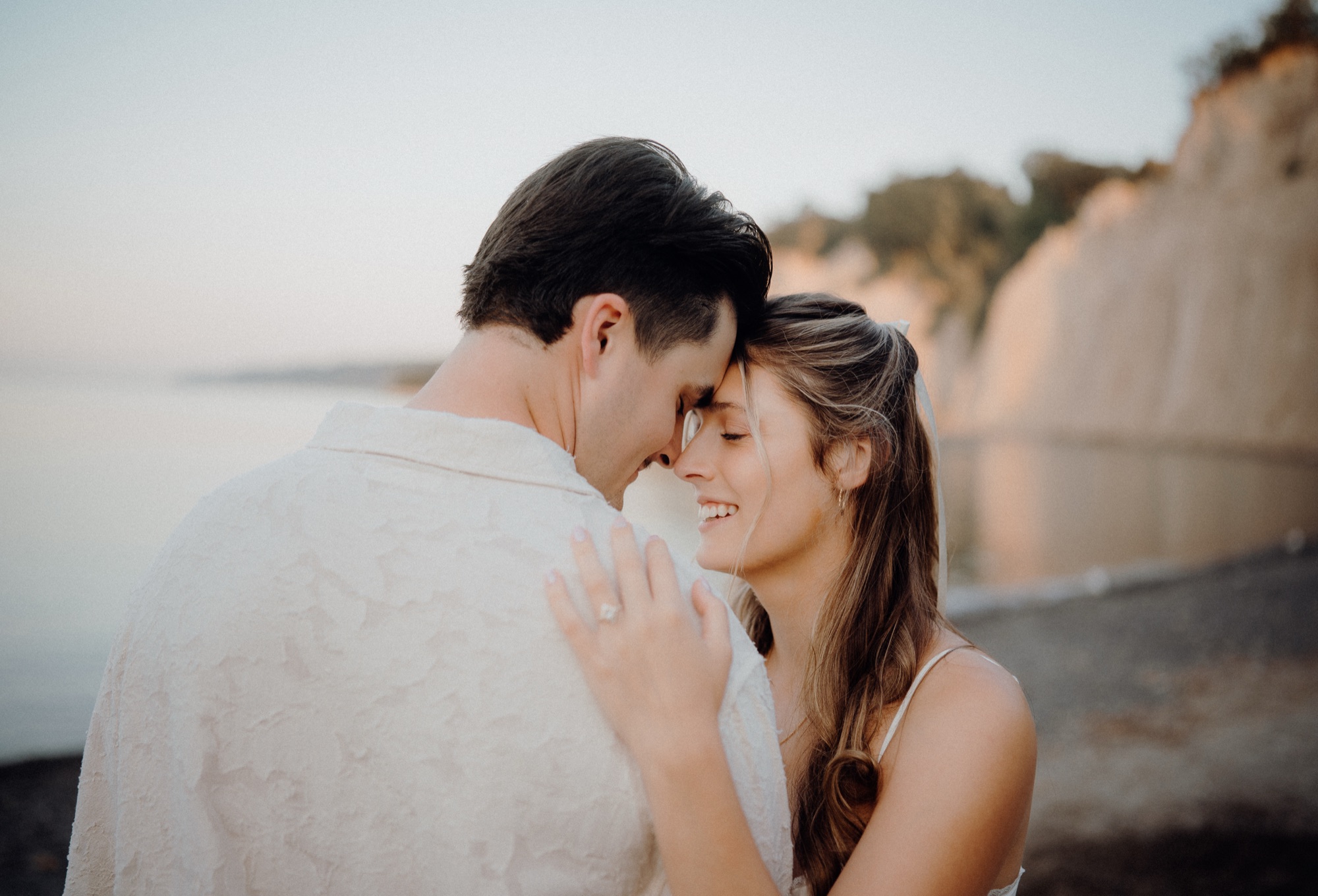Zach & Heather sunrise engagement session at the Scarborough Bluffs, Toronto