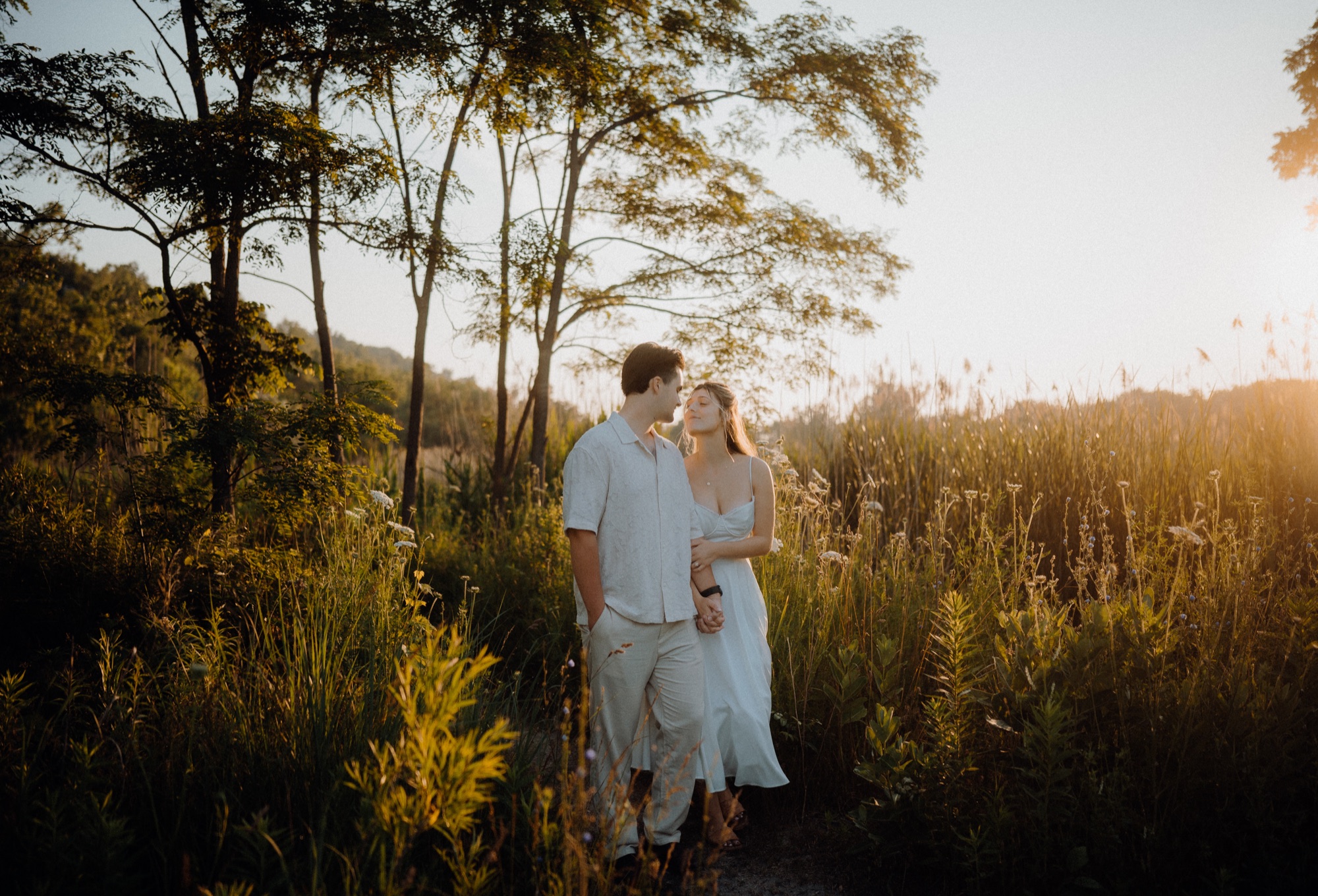 Zach & Heather sunrise engagement session at the Scarborough Bluffs, Toronto